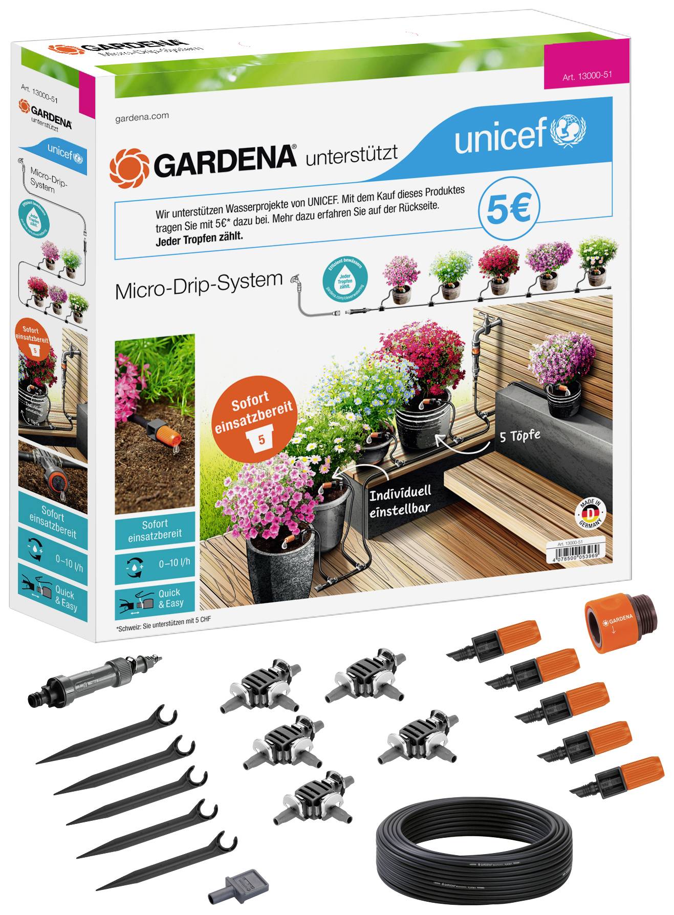 GARDENA MicroDrip System StartSet Pflanztöpfe S 1300051, A012 voelkner