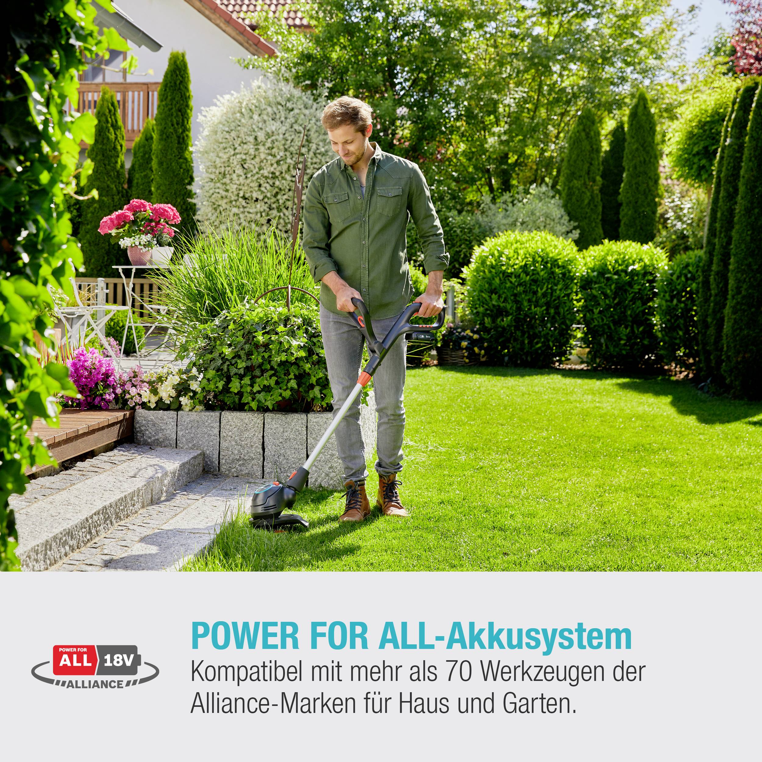 GARDENA ComfortCut 23/18V-P4A solo Akku Rasentrimmer ohne Akku