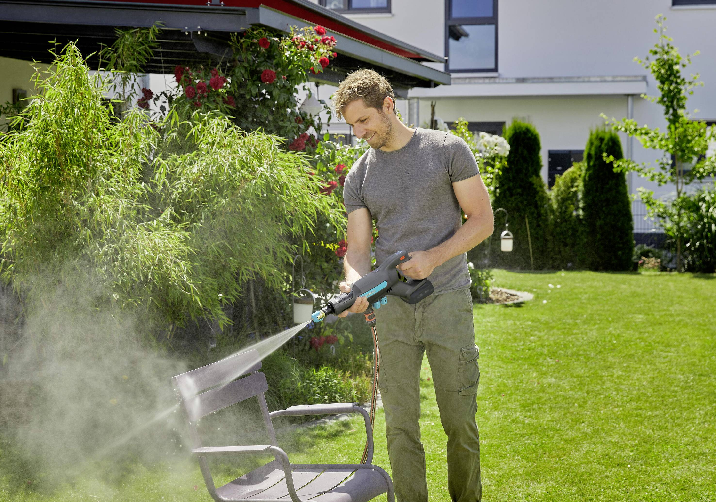 GARDENA AquaClean 24/18V Ready-To-Use Set - Aktion Mitteldruckreiniger 24 bar