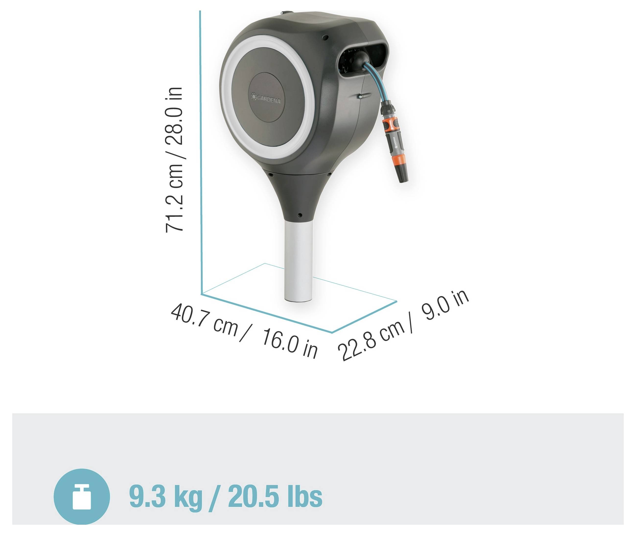 GARDENA RollUp M 20 m 18616-20 20 m 1 St. Gartenschlauchaufroller