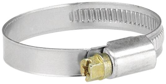 Metallschlauchschelle mit Schraubenmechanismus, zur Befestigung von Rohren und Schläuchen. Ideal für Sanitär- oder Kfz-Anwendungen.