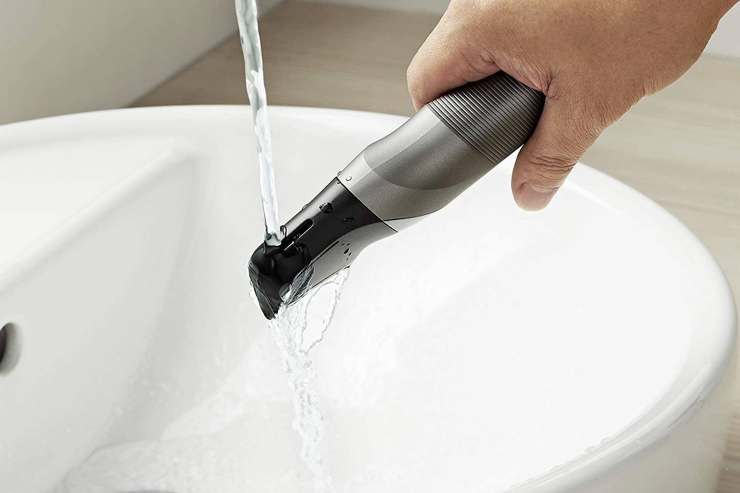 Panasonic Bartschneider, Haarschneider, Körperhaartrimmer abwaschbar Silber, Schwarz