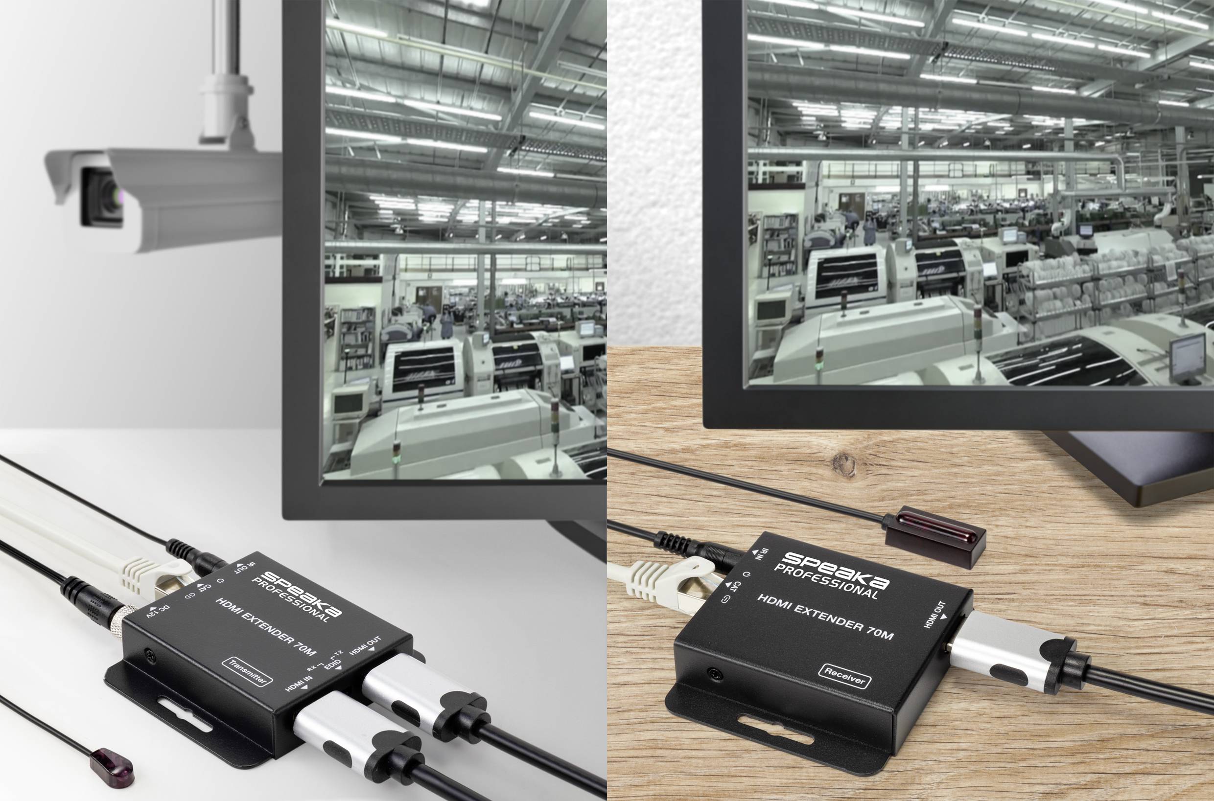 SpeaKa Professional SP-HDE-200 HDMI® HDMI Extender über Netzwerkkabel RJ45 70m