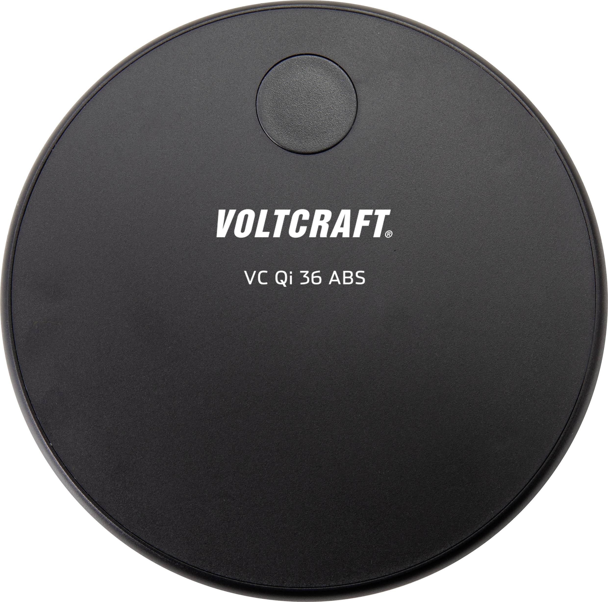 VOLTCRAFT Induktions-Ladegerät 1670mA QI-36 VC-11780510 Ausgänge Induktionslade-Standard Schwarz