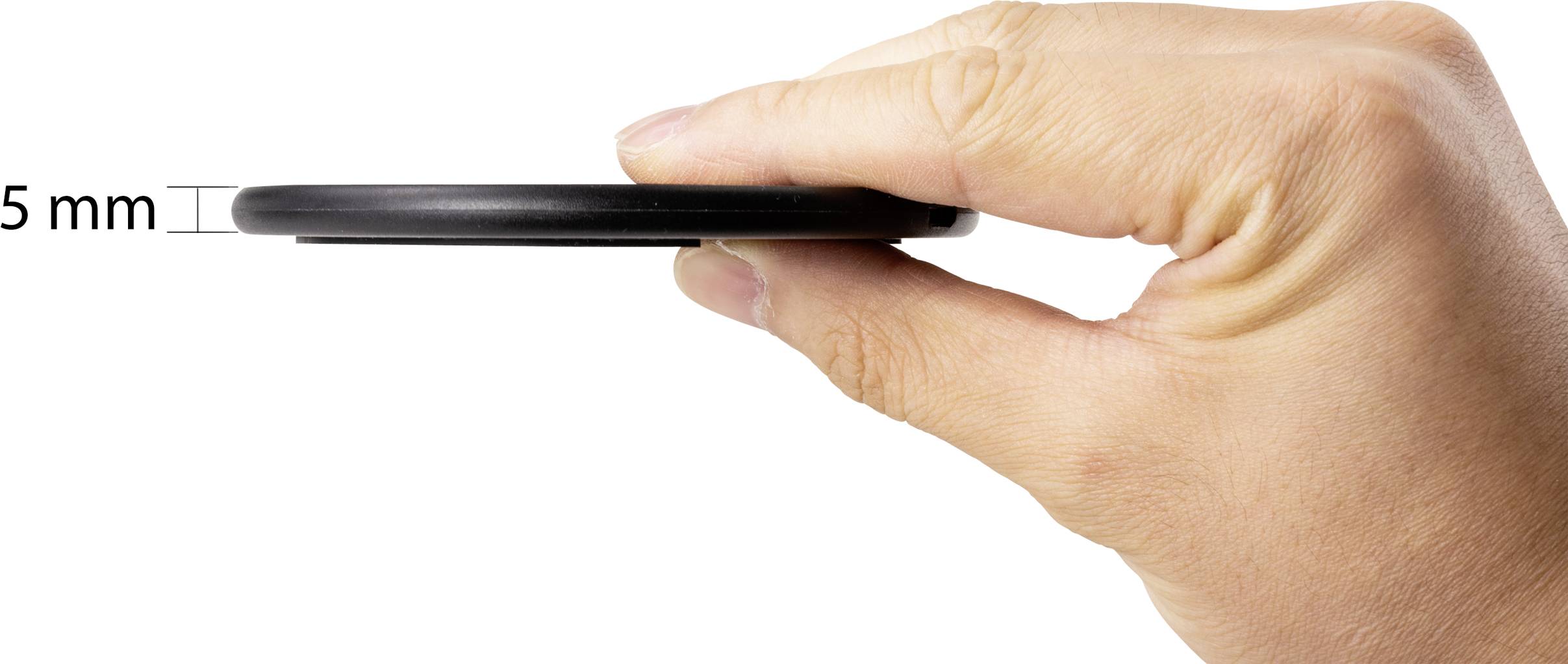 VOLTCRAFT Induktions-Ladegerät 1670mA QI-36 VC-11780510 Ausgänge Induktionslade-Standard Schwarz