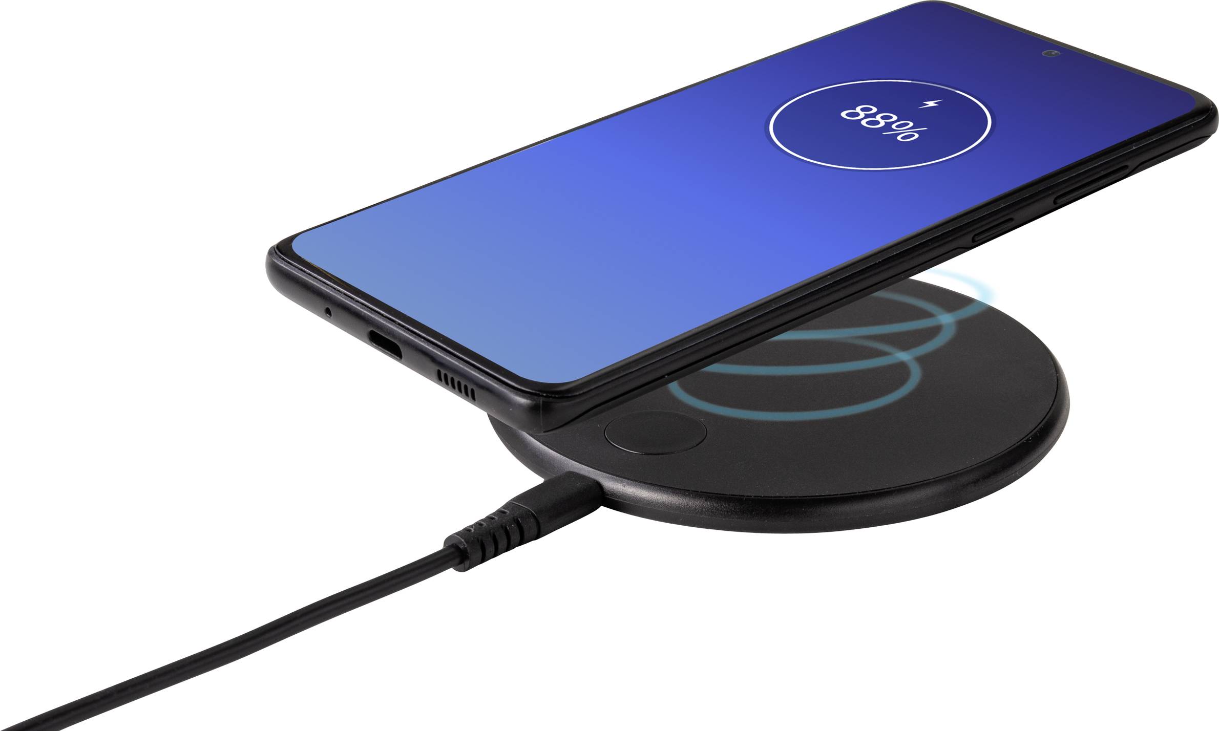 VOLTCRAFT Induktions-Ladegerät 1670mA QI-36 VC-11780510 Ausgänge Induktionslade-Standard Schwarz