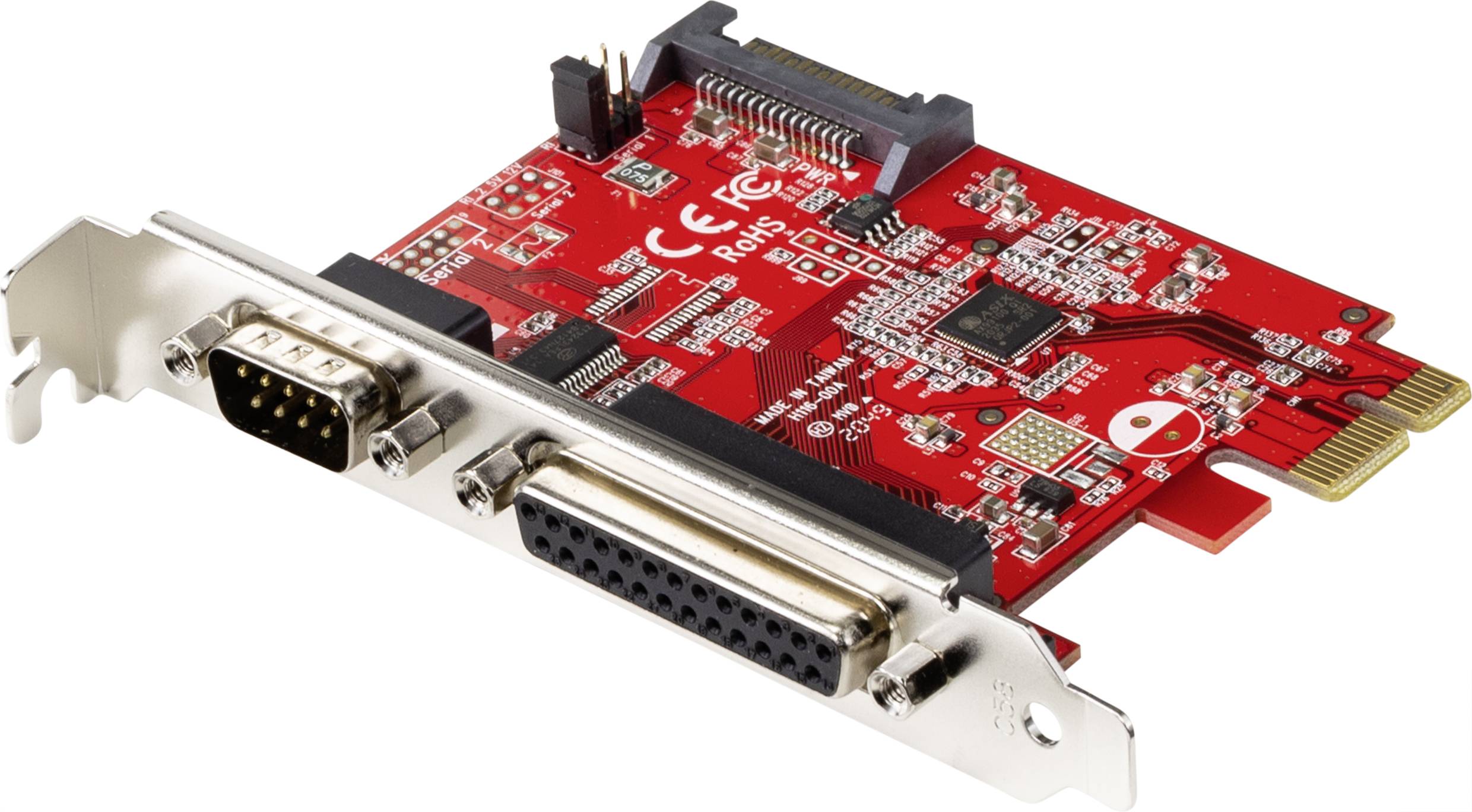 Renkforce RF-4712206 1+1 Port Serielle/Parallele Steckkarte Seriell ...