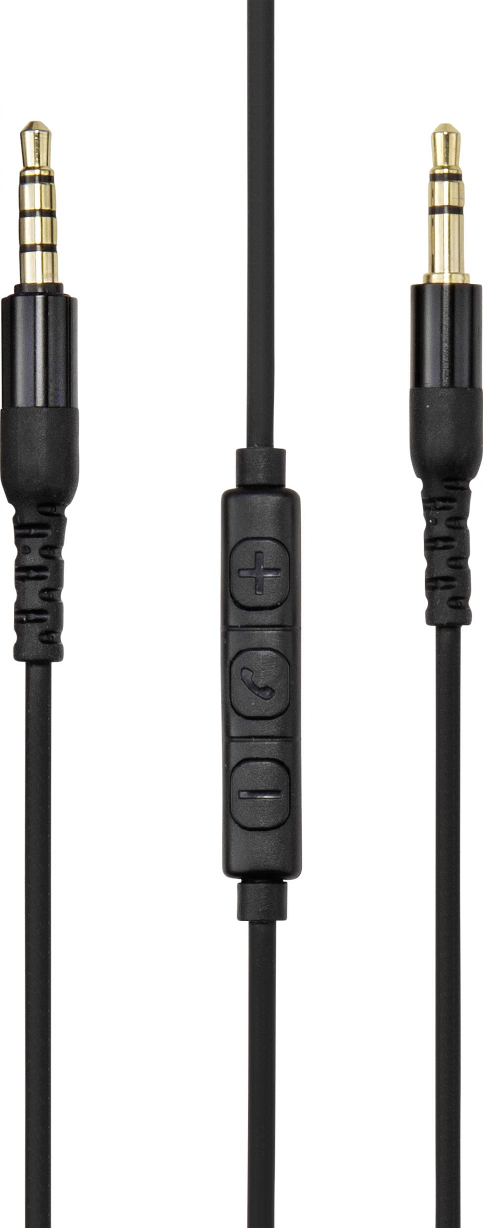 Renkforce RF-4712228 Klinke Audio Anschlusskabel [1x 3.5mm Goldkontaktstecker - 1x 3mm Goldkontaktstecker] 1.50m Schwarz mit