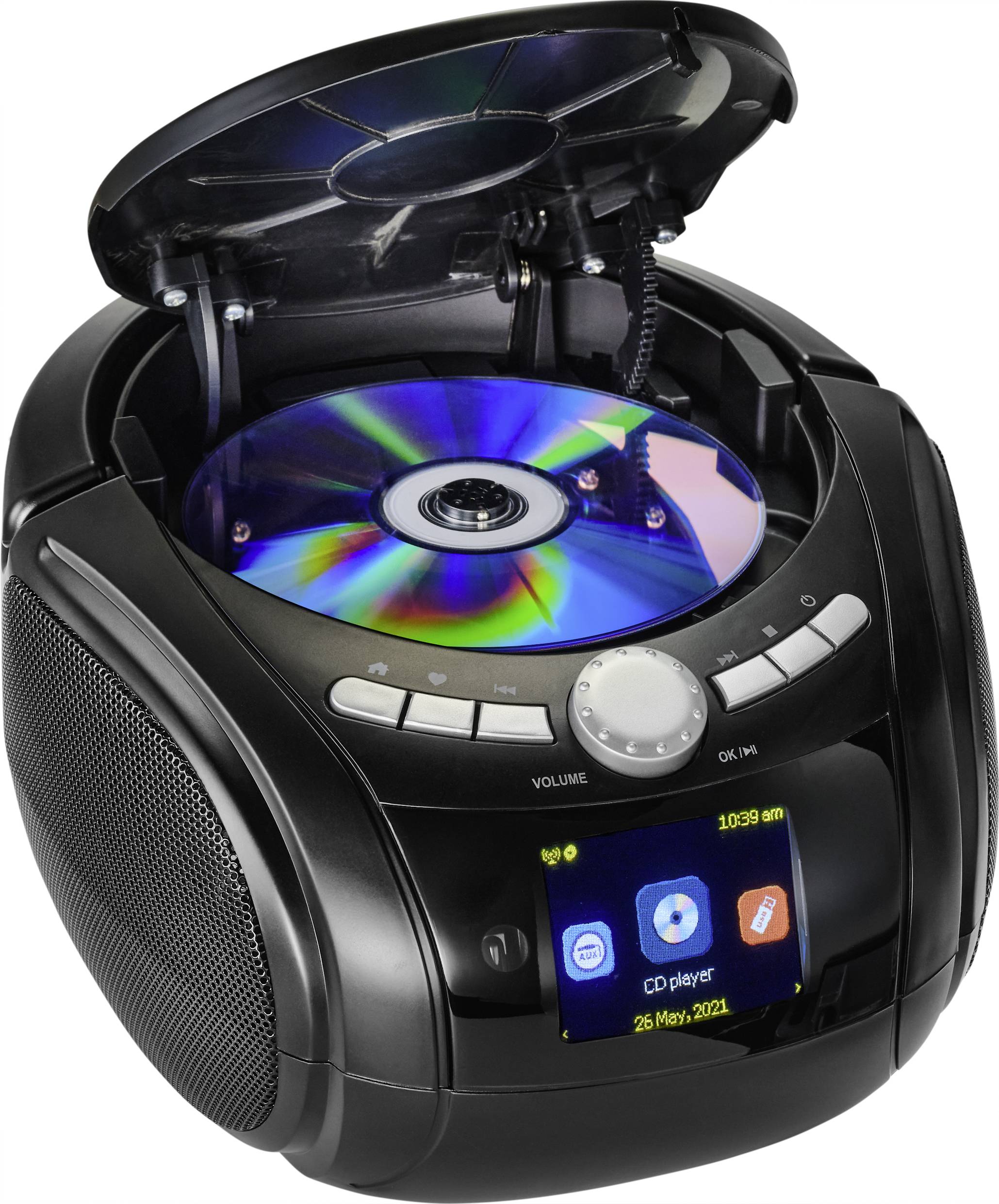 Renkforce RF-IR-300 Internet CD-Radio DAB, DAB+, Internet, UKW Bluetooth®, CD, DAB+, UKW, Internetradio, USB DLNA-fähig Schwarz