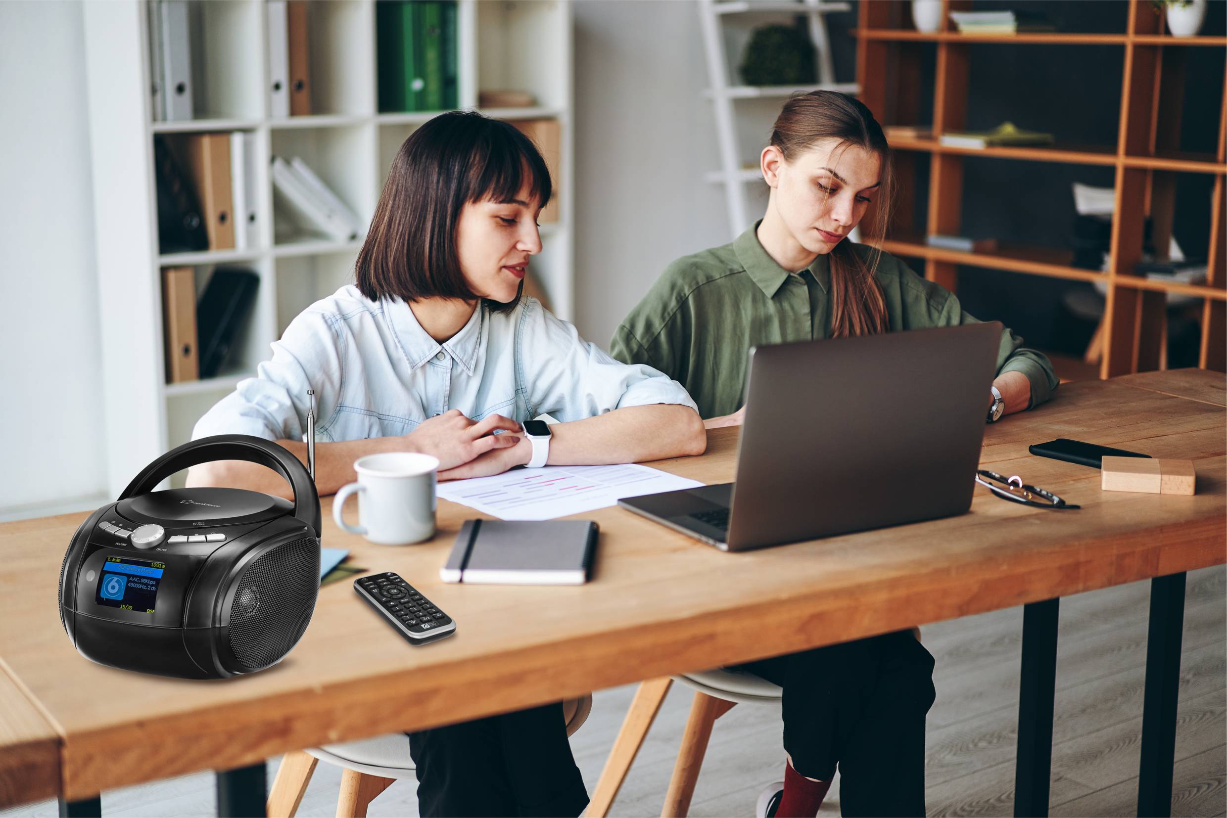 Renkforce RF-IR-300 Internet CD-Radio DAB, DAB+, Internet, UKW Bluetooth®, CD, DAB+, UKW, Internetradio, USB DLNA-fähig Schwarz