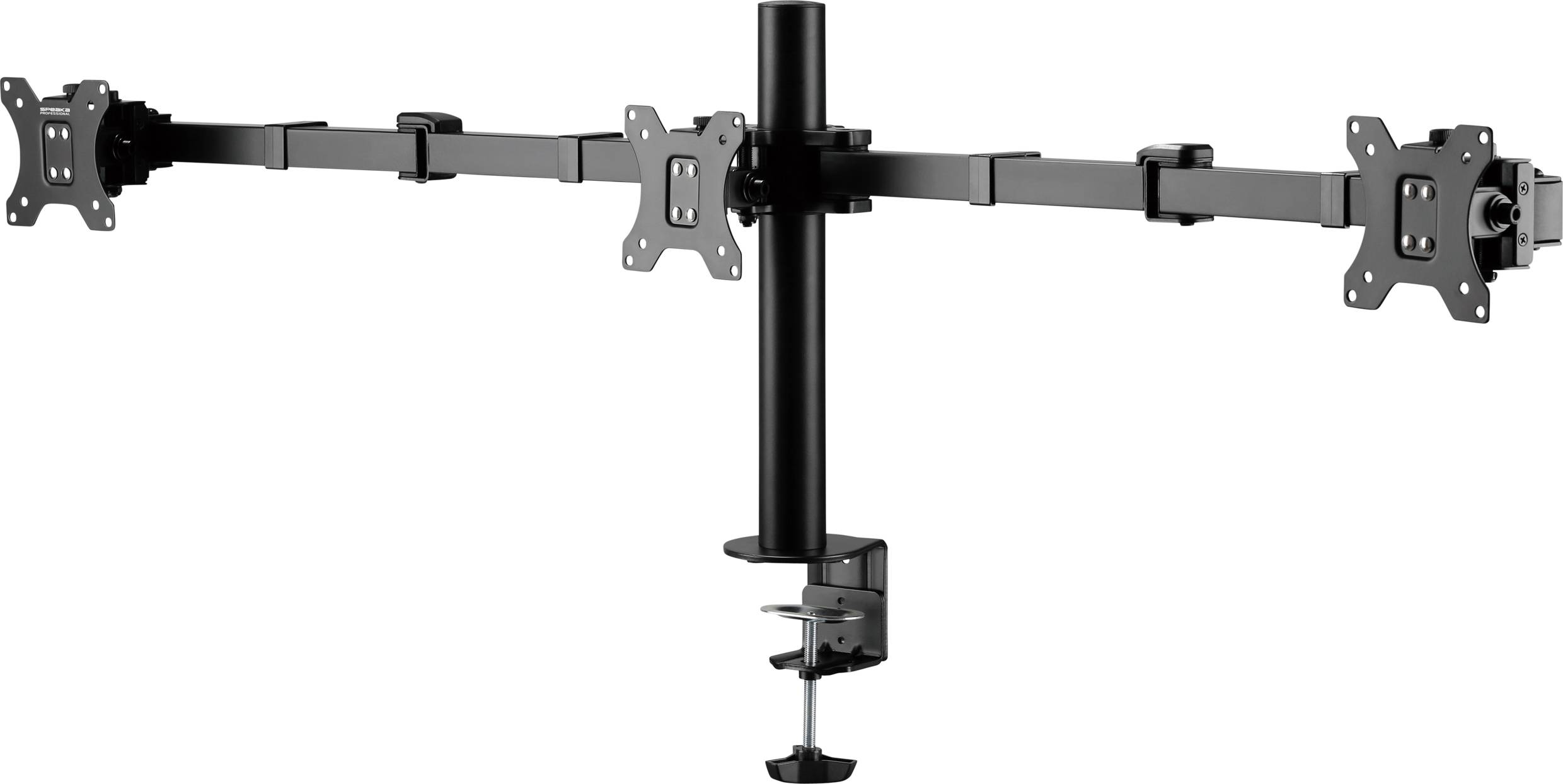 SpeaKa Professional SP-MM-230 1 Stück Monitorhalterung 43,2cm (17") - 68,6cm (27") Schwarz Höhenverstellbar, Neigbar+Schwenkbar