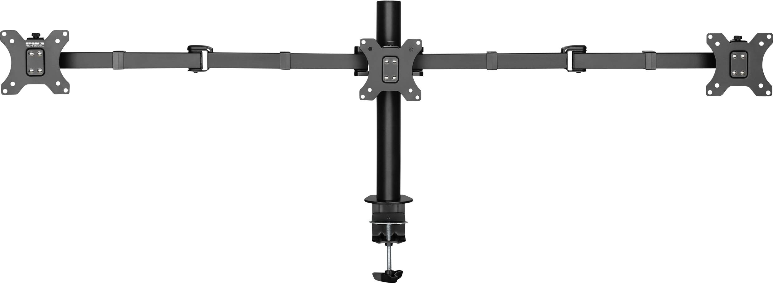 SpeaKa Professional SP-MM-230 1 Stück Monitorhalterung 43,2cm (17") - 68,6cm (27") Schwarz Höhenverstellbar, Neigbar+Schwenkbar