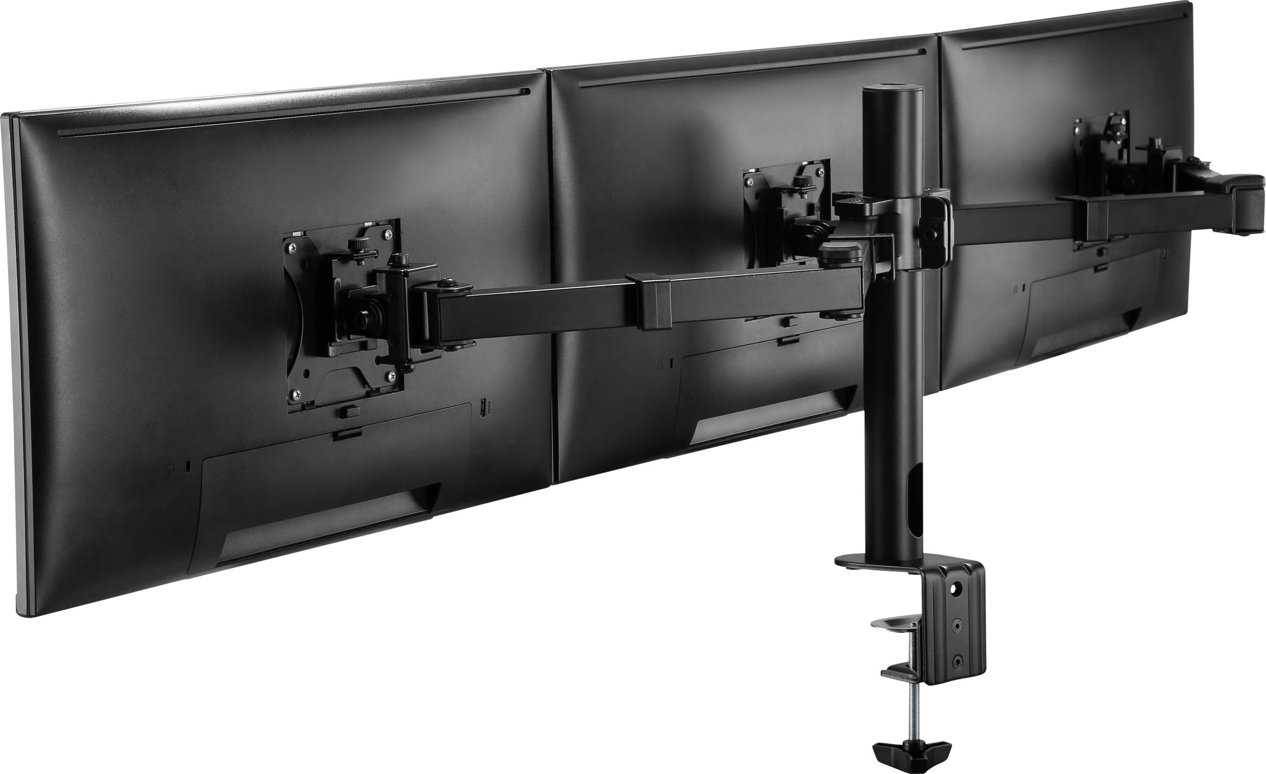 SpeaKa Professional SP-MM-230 1 Stück Monitorhalterung 43,2cm (17") - 68,6cm (27") Schwarz Höhenverstellbar, Neigbar+Schwenkbar