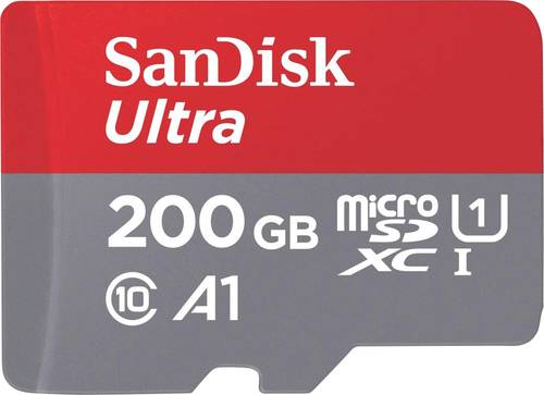SanDisk Ultra microSDXC-Karte 200GB Class 10, UHS-I inkl. SD-Adapter