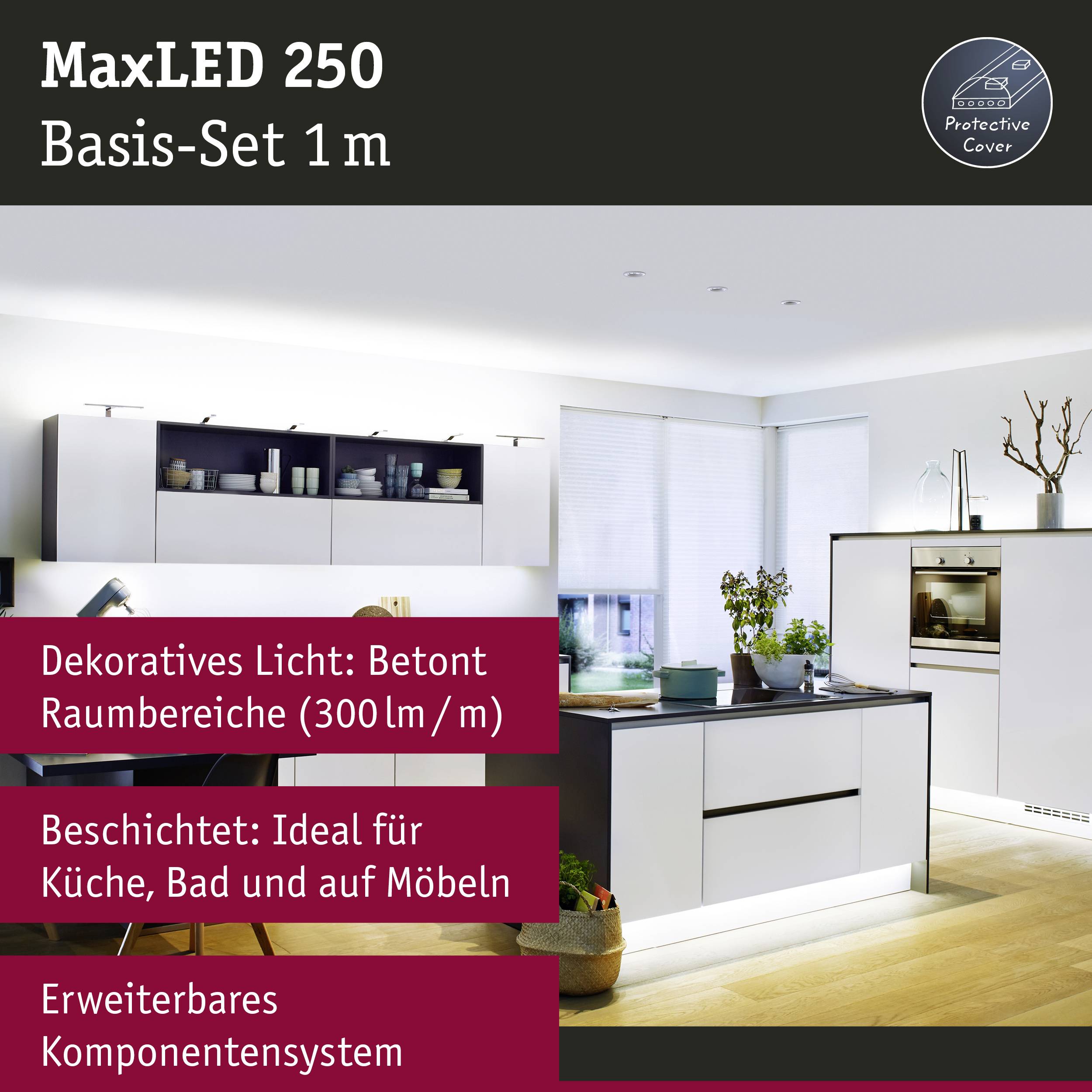 Paulmann MaxLED Stripe Daylight 79874 LED-Streifen mit Stecker 1m Tageslichtweiß 1St.