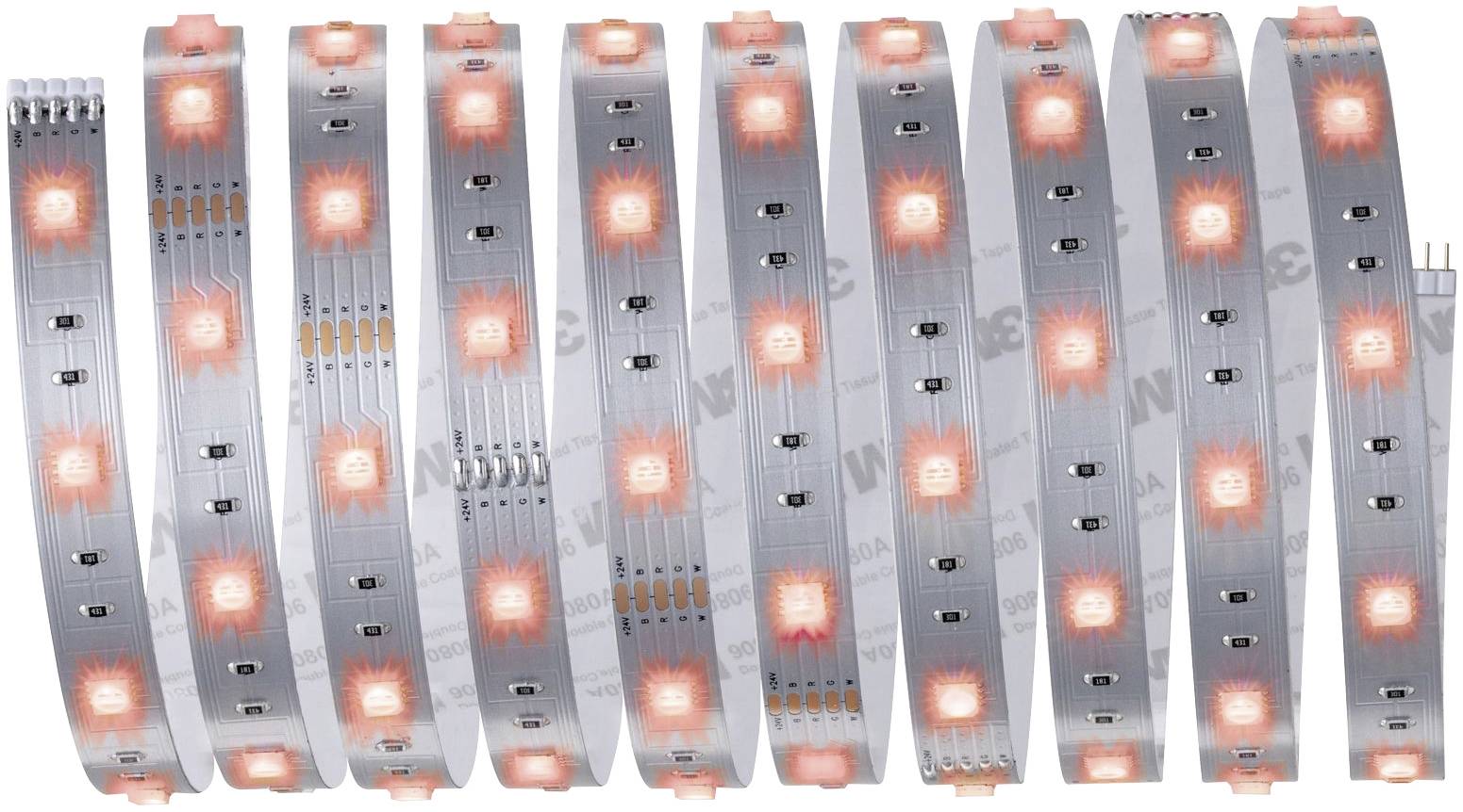 Paulmann MaxLED Basic 79864 LED-Streifen-Komplettset mit Stecker 24V 3m Warmweiß 1St.