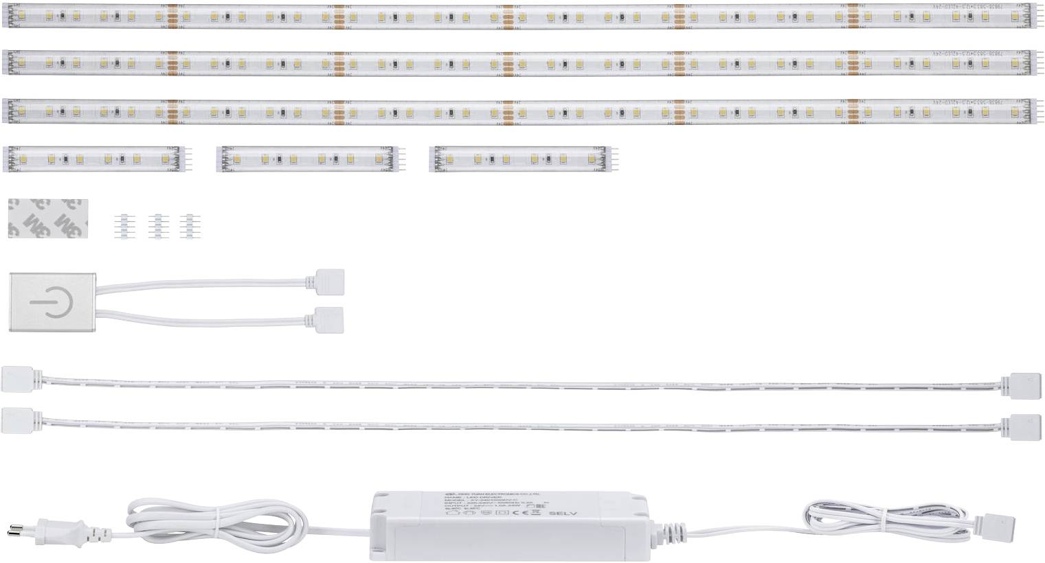 Paulmann FN MaxLED Comfort 79838 LED-Streifen-Komplettset mit offenem Kabelende 24V 1.80m Warmweiß 1St.