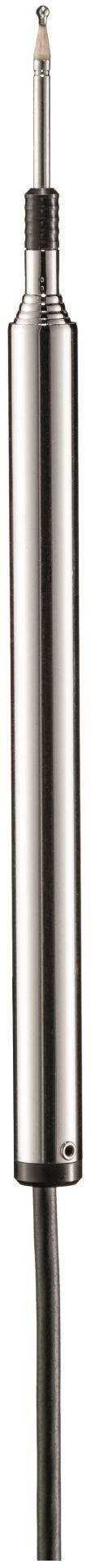 Ein silbernes, metallisches Lötwerkzeug mit spitzem Ende, geeignet zum präzisen Arbeiten an elektronischen Bauteilen.