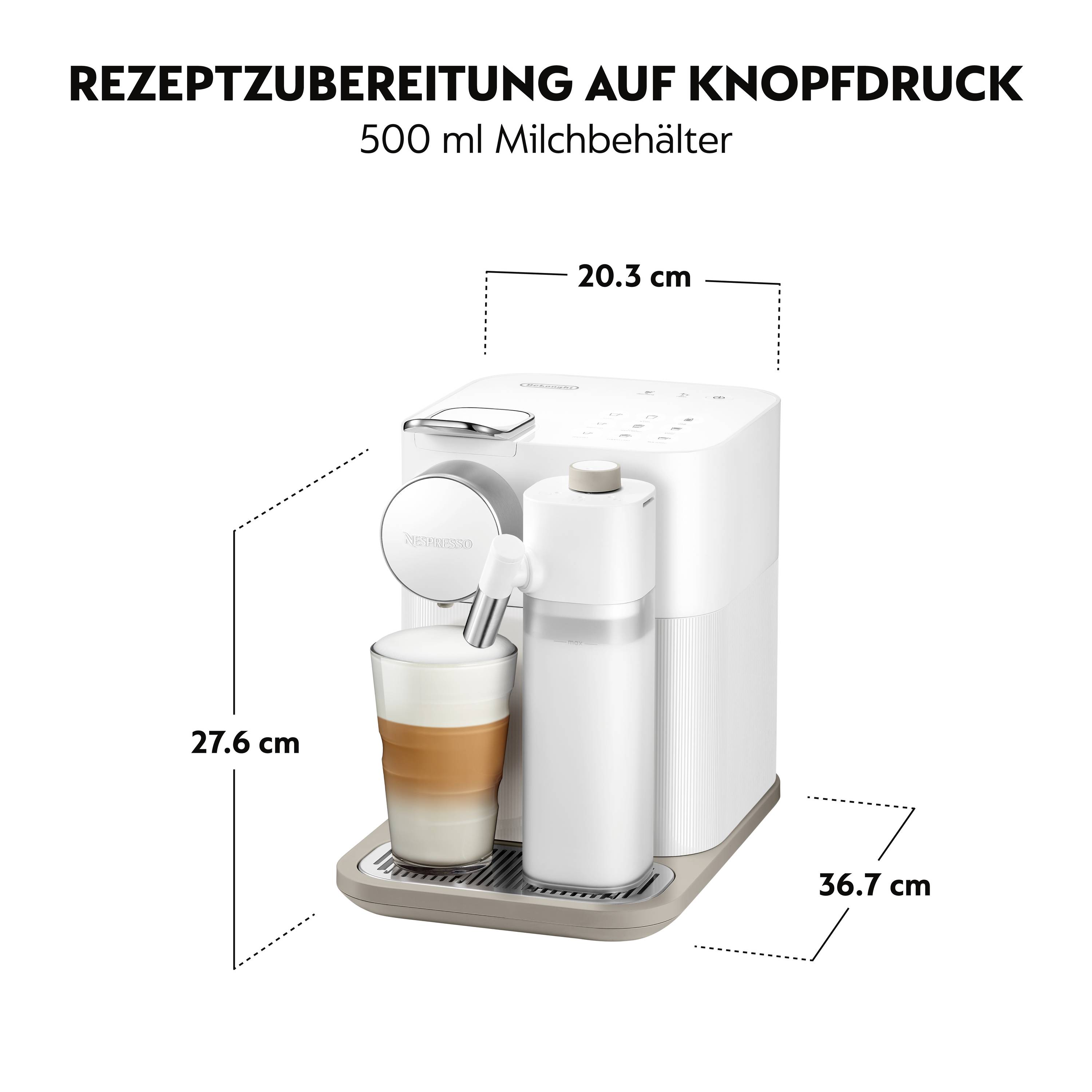 DeLonghi EN650.W 0132193367 Kapselmaschine Weiß mit Milchbehälter