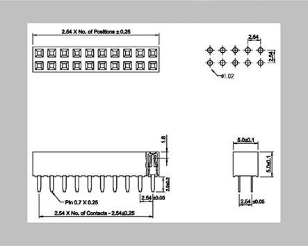 BKL Electronic Buchsenleiste (Standard) Anzahl Reihen: 2 Polzahl je Reihe: 2 10122236 Bulk