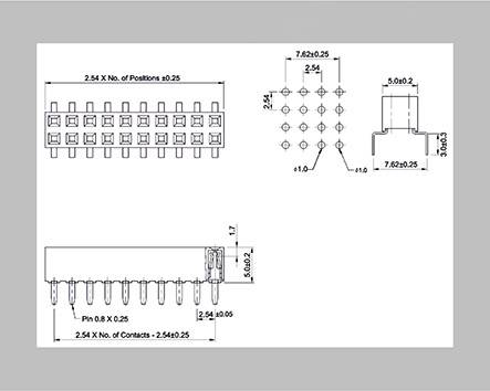 BKL Electronic Buchsenleiste (Standard) Anzahl Reihen: 2 Polzahl je Reihe: 3 10122229 1 St. Tube