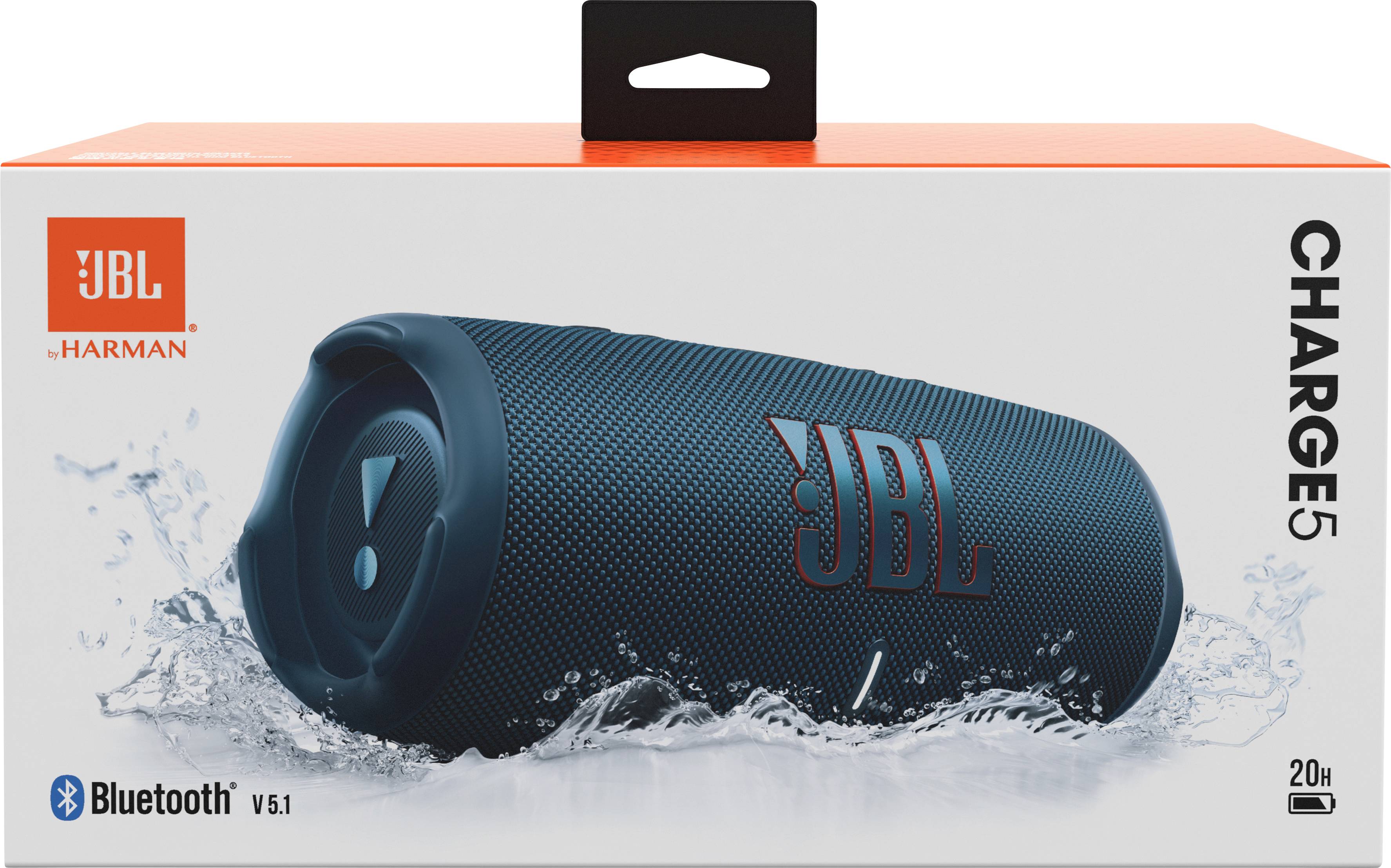 JBL CHARGE 5 Bluetooth® Lautsprecher Outdoor, Wasserfest, USB Blau