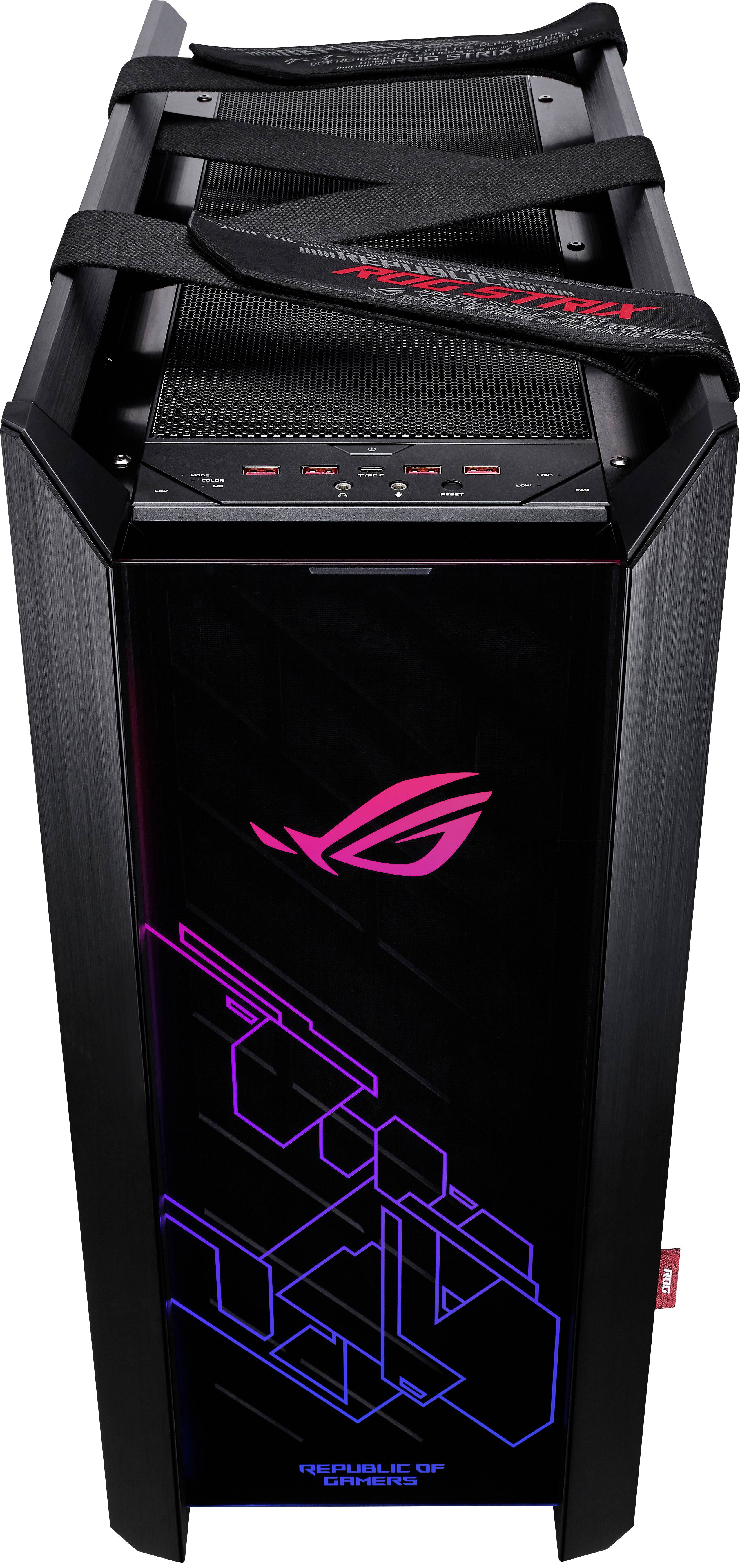 Asus ROG Strix Helios Midi-Tower Gaming-Gehäuse Schwarz 3 Vorinstallierte LED Lüfter, 1 vorinstallierter Lüfter, Integrierte