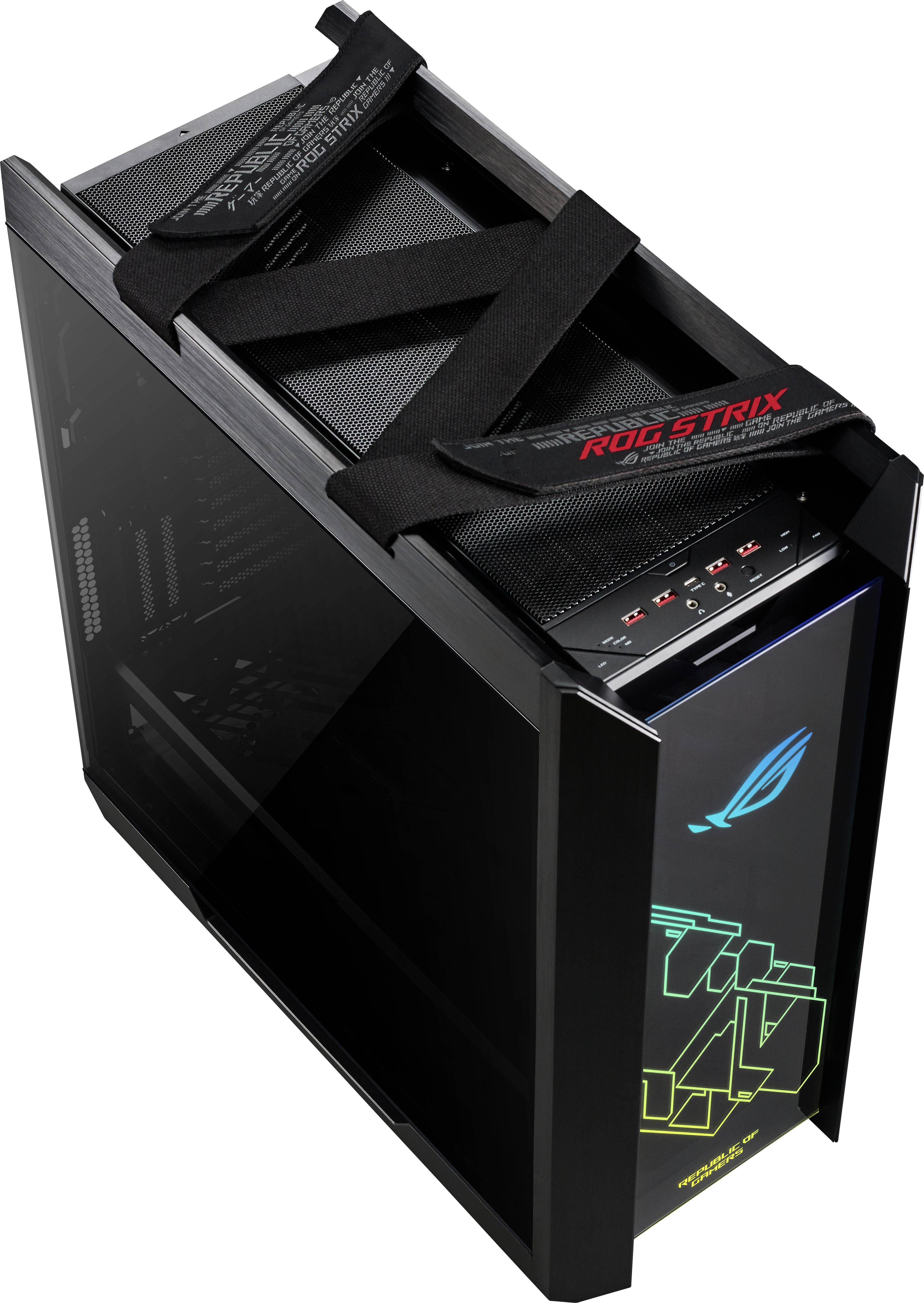 Asus ROG Strix Helios Midi-Tower Gaming-Gehäuse Schwarz 3 Vorinstallierte LED Lüfter, 1 vorinstallierter Lüfter, Integrierte