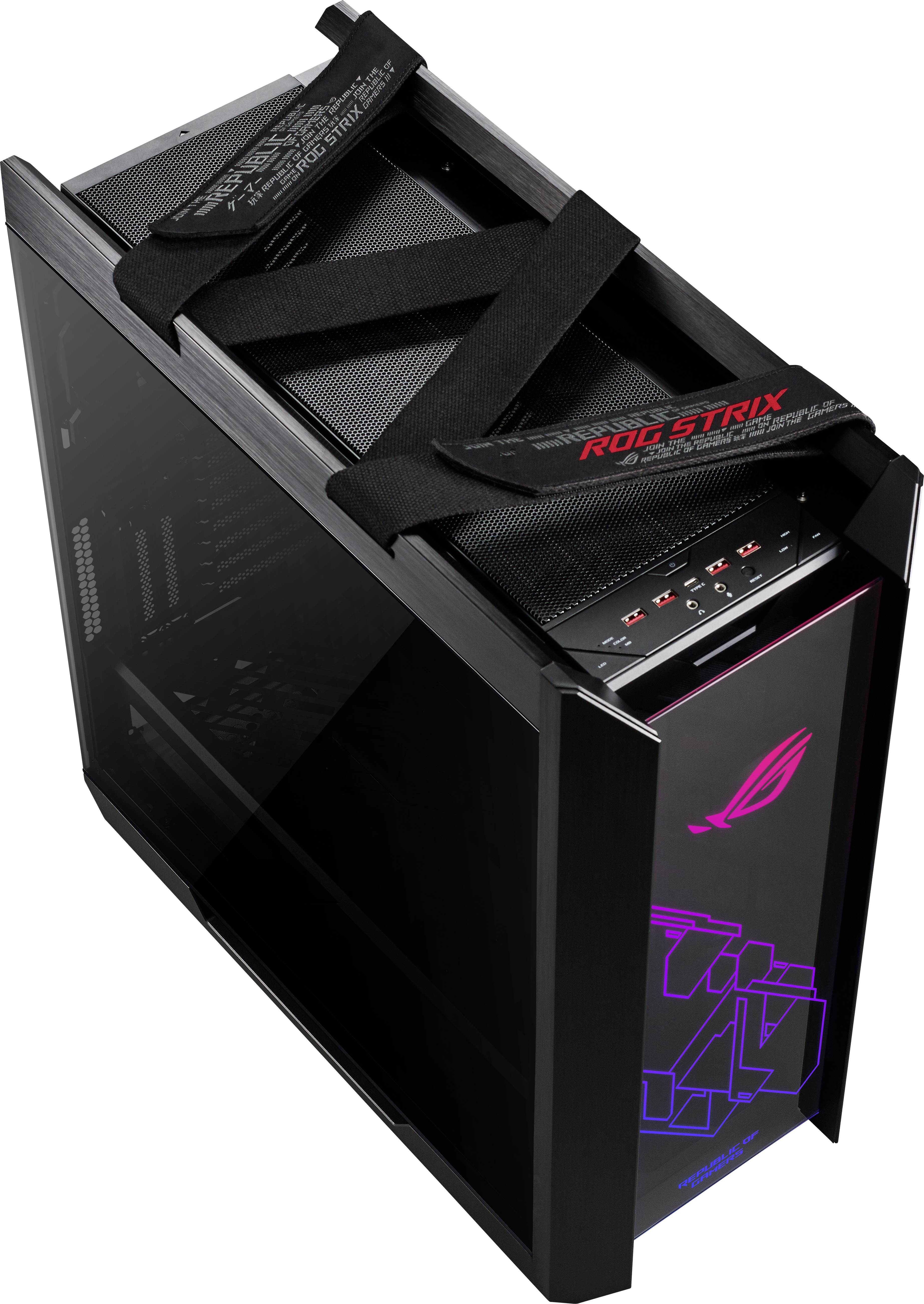Asus ROG Strix Helios Midi-Tower Gaming-Gehäuse Schwarz 3 Vorinstallierte LED Lüfter, 1 vorinstallierter Lüfter, Integrierte
