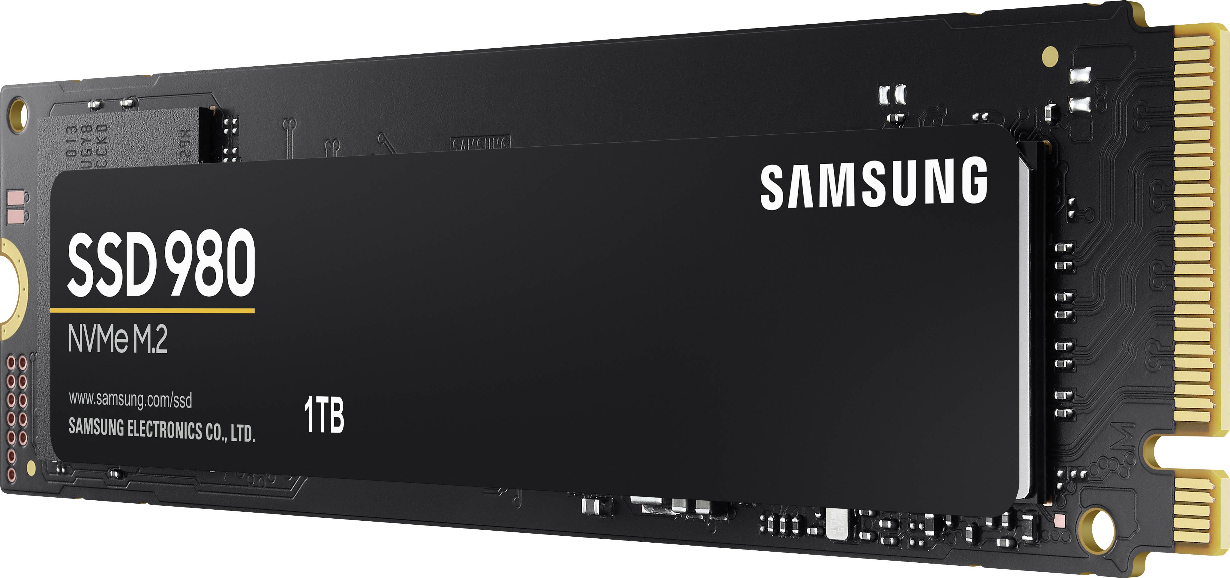 Samsung 980 MZ-V8V1T0BW - SSD - verschlüsselt - 1 TB - intern - M.2 2280 - PCIe 3.0 x4 (NVMe)
