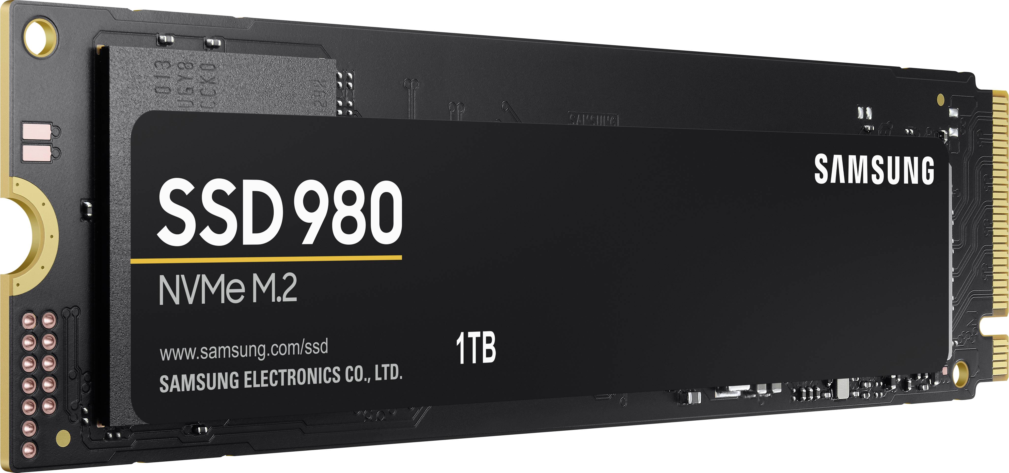 Samsung 980 MZ-V8V1T0BW - SSD - verschlüsselt - 1 TB - intern - M.2 2280 - PCIe 3.0 x4 (NVMe)