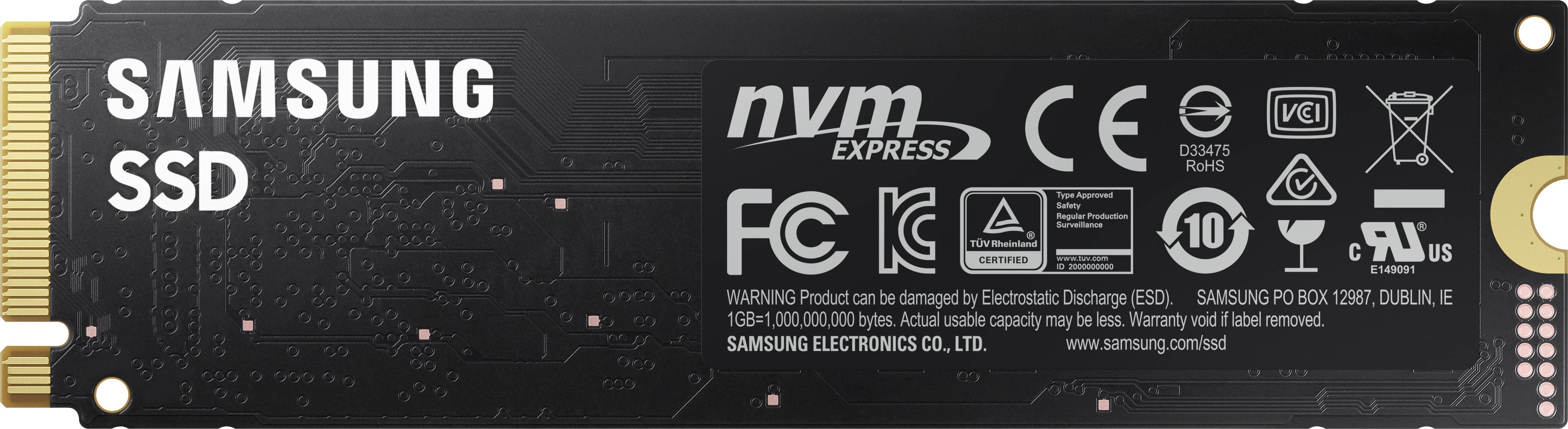 Samsung 980 MZ-V8V1T0BW - SSD - verschlüsselt - 1 TB - intern - M.2 2280 - PCIe 3.0 x4 (NVMe)