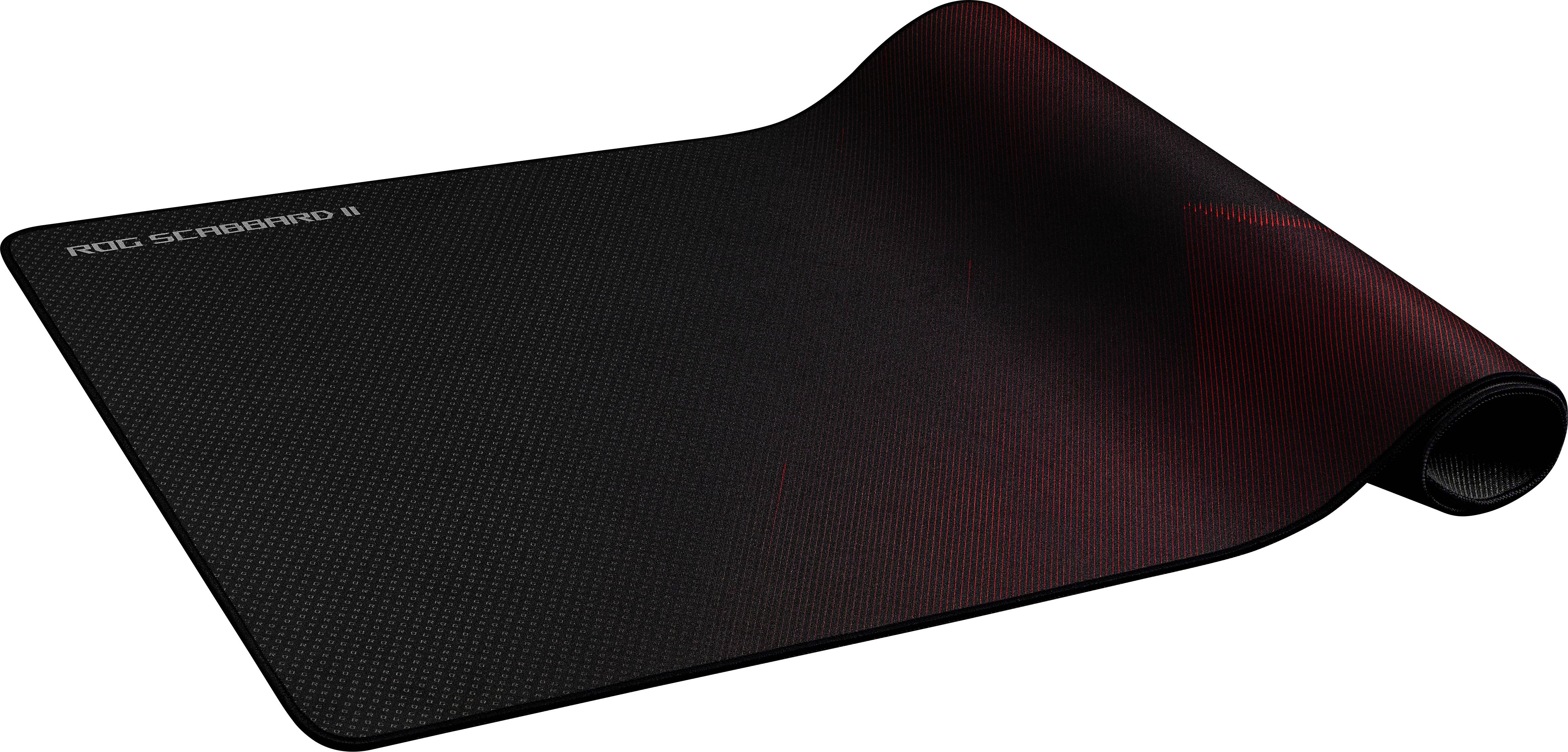 Asus ROG Scabbard II Gaming-Mauspad Staubgeschützt, Spritzwassergeschützt Schwarz/Rot