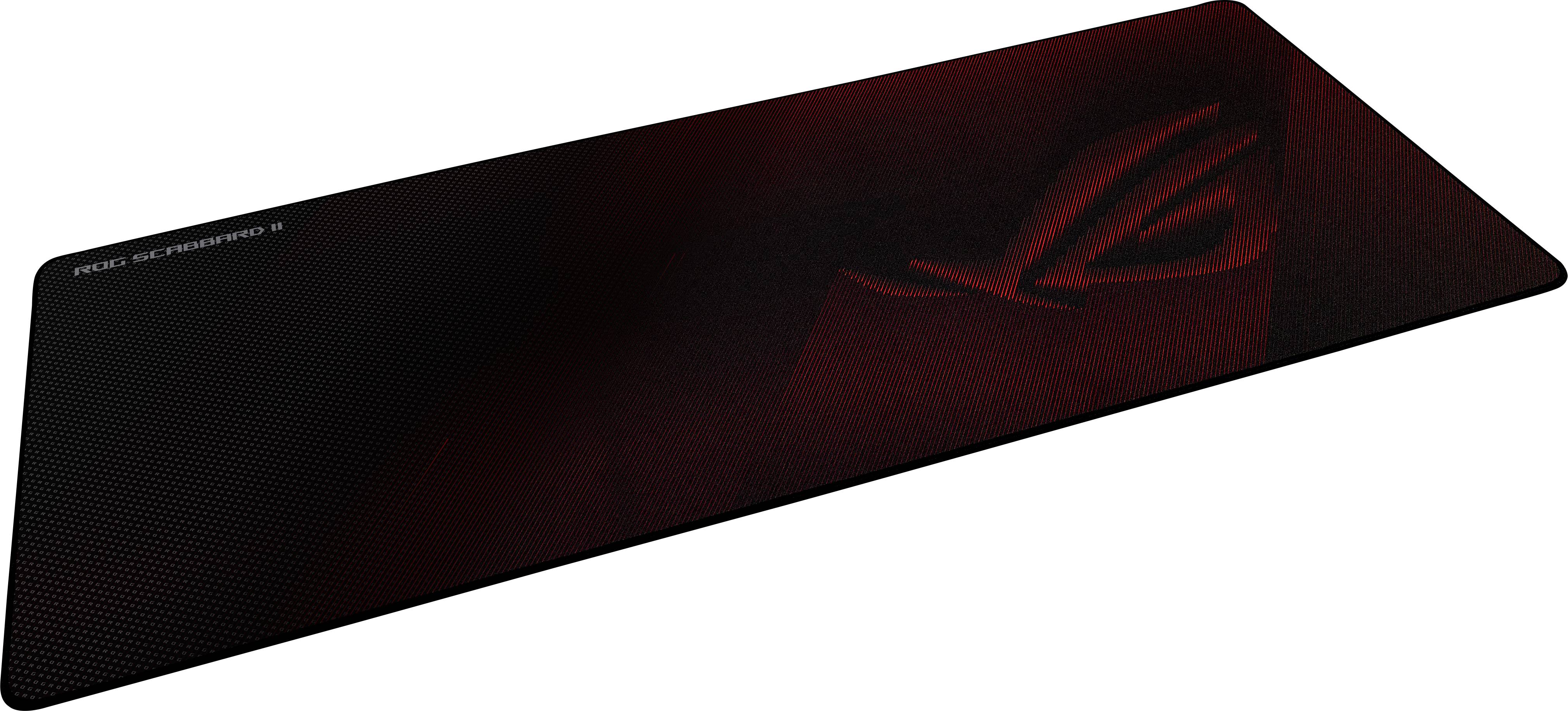 Asus ROG Scabbard II Gaming-Mauspad Staubgeschützt, Spritzwassergeschützt Schwarz/Rot