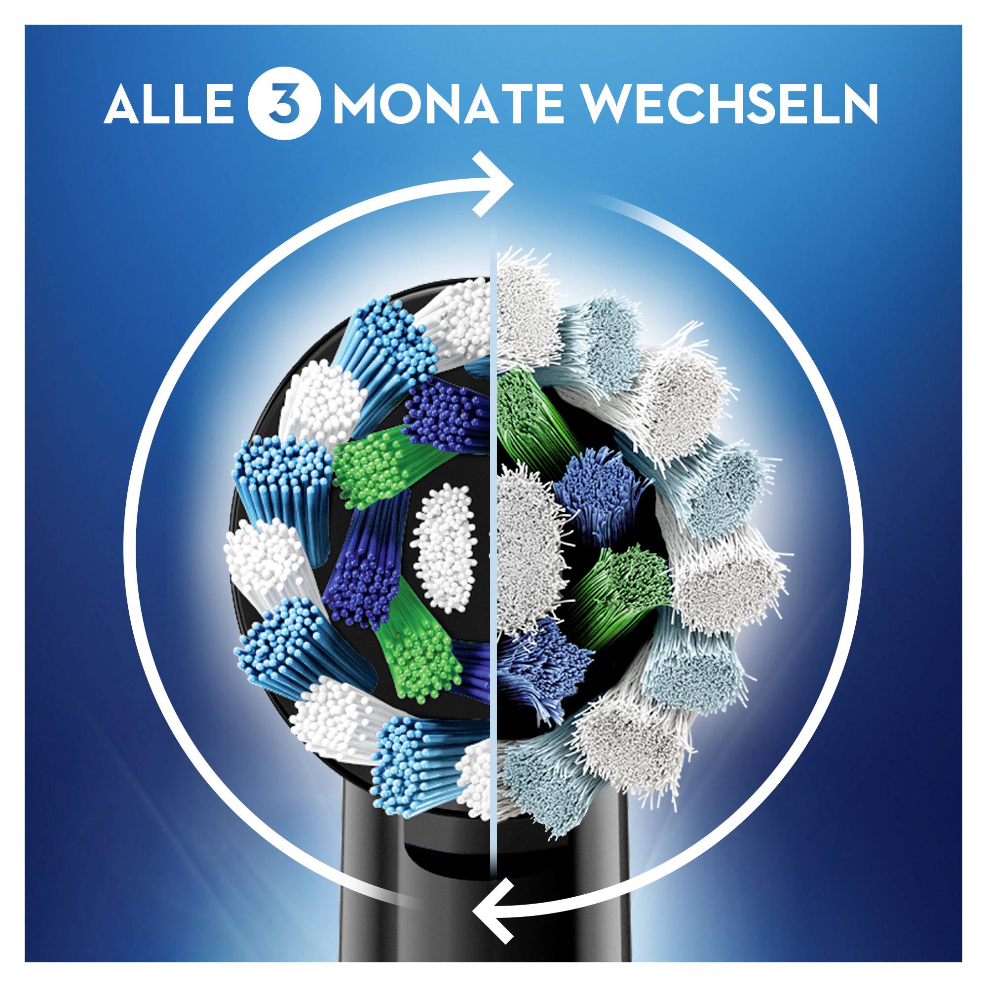 Oral-B EB50BK-3 CrossAction Black Edition Aufsteckbürsten für elektrische Zahnbürste 3 St. Schwarz