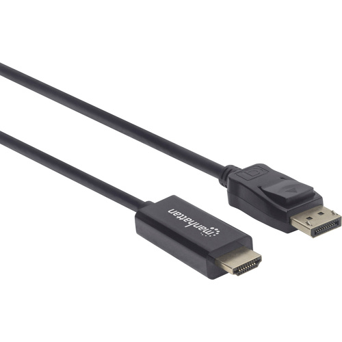 Manhattan DisplayPort / HDMI Adapterkabel DisplayPort Stecker, HDMI-A Stecker 1.80 m Schwarz 152679