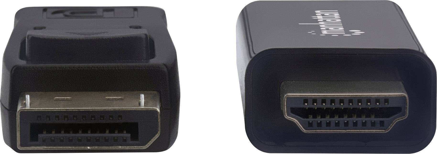 'DisplayPort auf HDMI Adapter' zeigt im Detail die Anschlüsse für die Konvertierung von DisplayPort-Signalen zu HDMI-Signalen.
