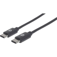 Manhattan USB-Kabel USB 2.0 USB-C® Stecker 3.00 m Schwarz 354882 Manhattan USB-Kabel USB 2.0 USB-C® Stecker 3.00 m Schwarz 354882