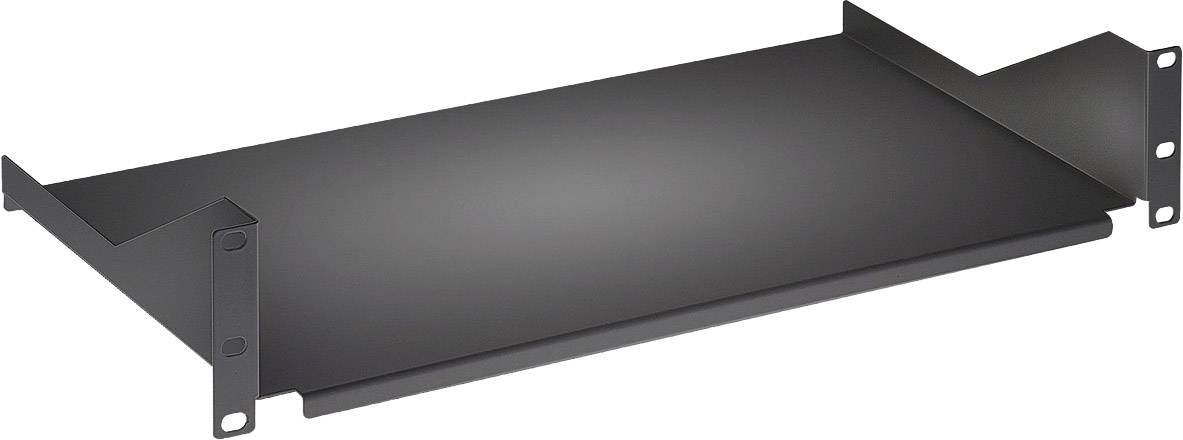 Intellinet 710916 19 Zoll Netzwerkschrank-Geräteboden 2 HE Geeignet für Schranktiefe: 600mm Schwarz (RAL 9005)