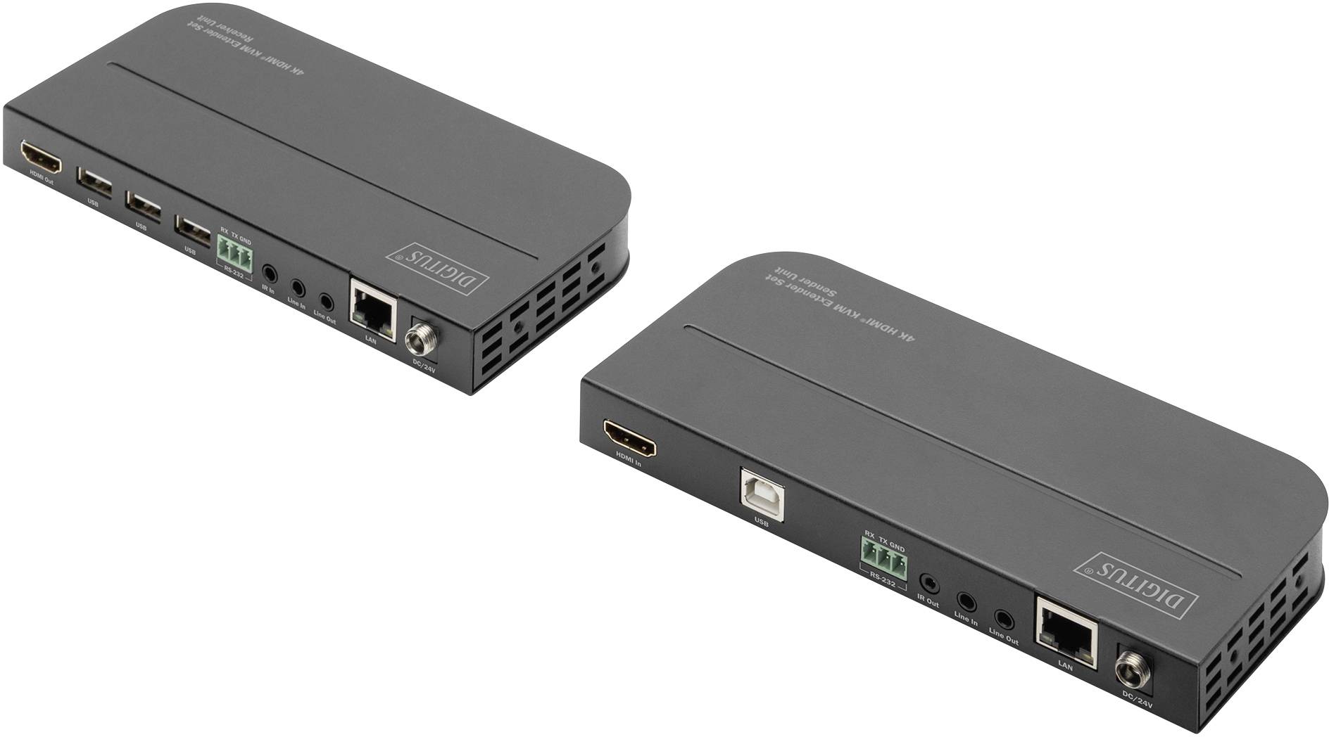 Digitus DS-55129 3+2 Port HDMI Extender Set HDMI 4096 x 2160 Pixel