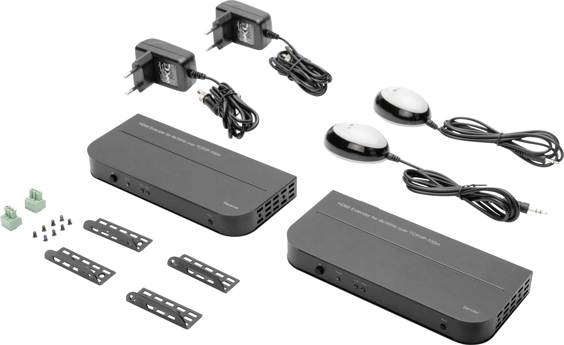 Digitus DS-55129 3+2 Port HDMI Extender Set HDMI 4096 x 2160 Pixel