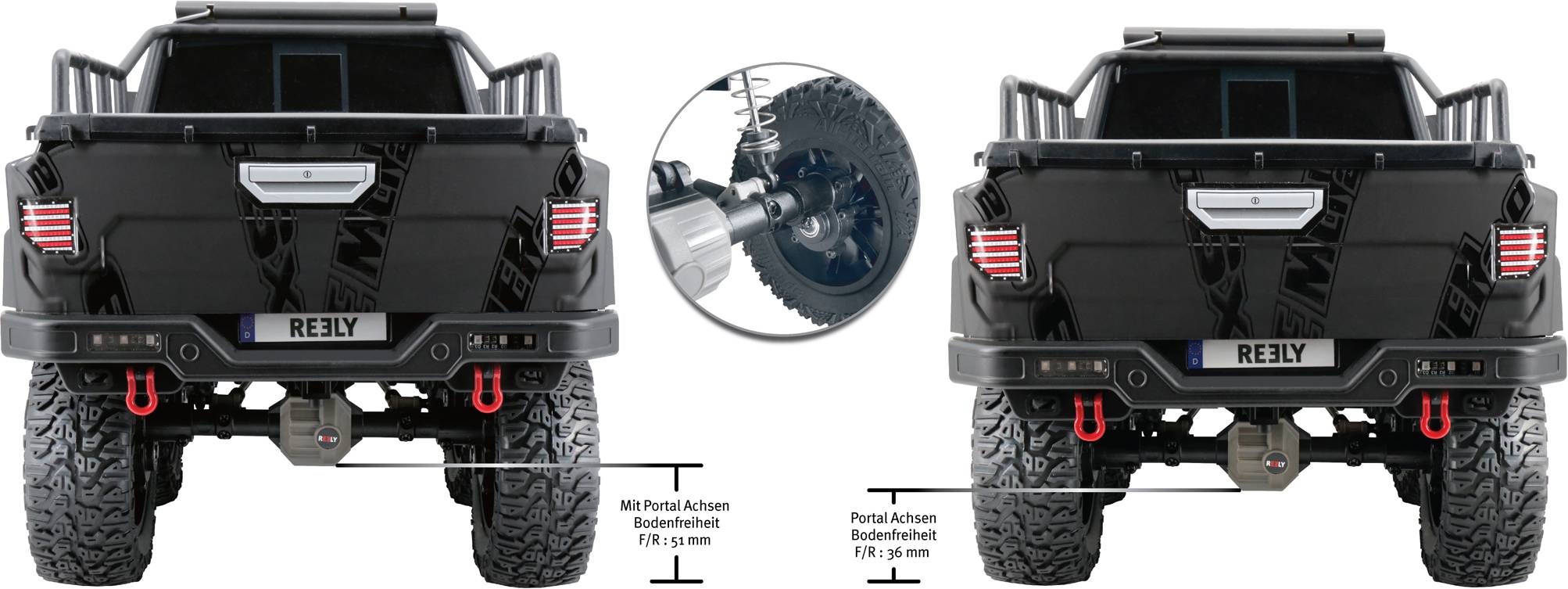 Reely FreeMen 2.0 6x6 Brushed 1:10 RC Modellauto Elektro Crawler Allradantrieb (6WD) 100% Premium RtR 2,4GHz inkl. Akku