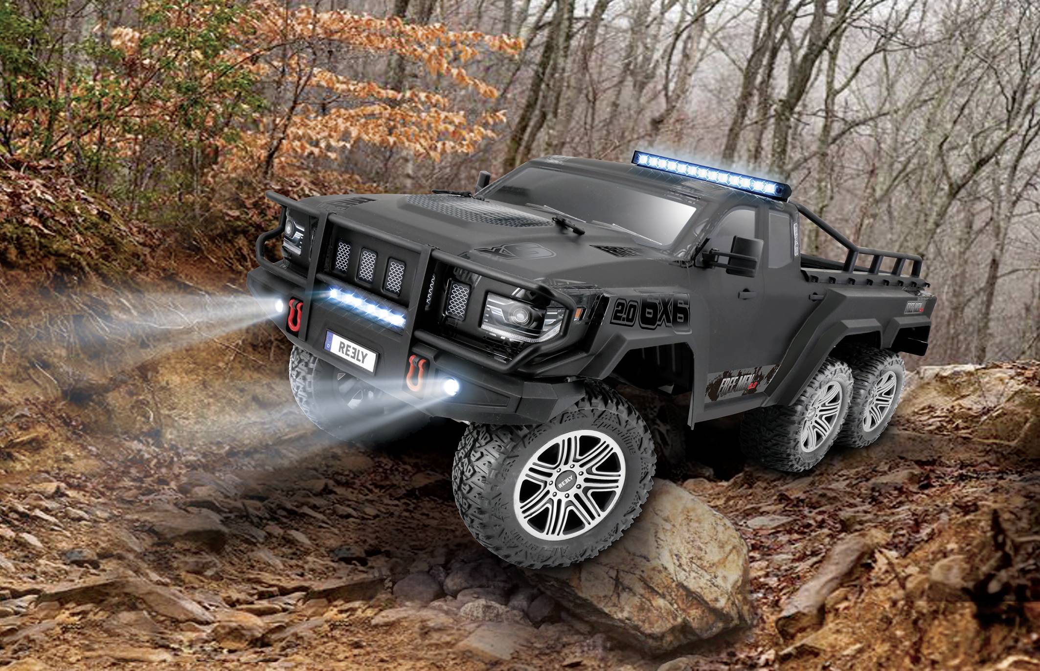 Reely Mini Freemen 1:16 Brushed RC modelauto voor beginners Elektro Crawler 4WD 100% RTR 2,4 GHz Incl. accu, oplader en