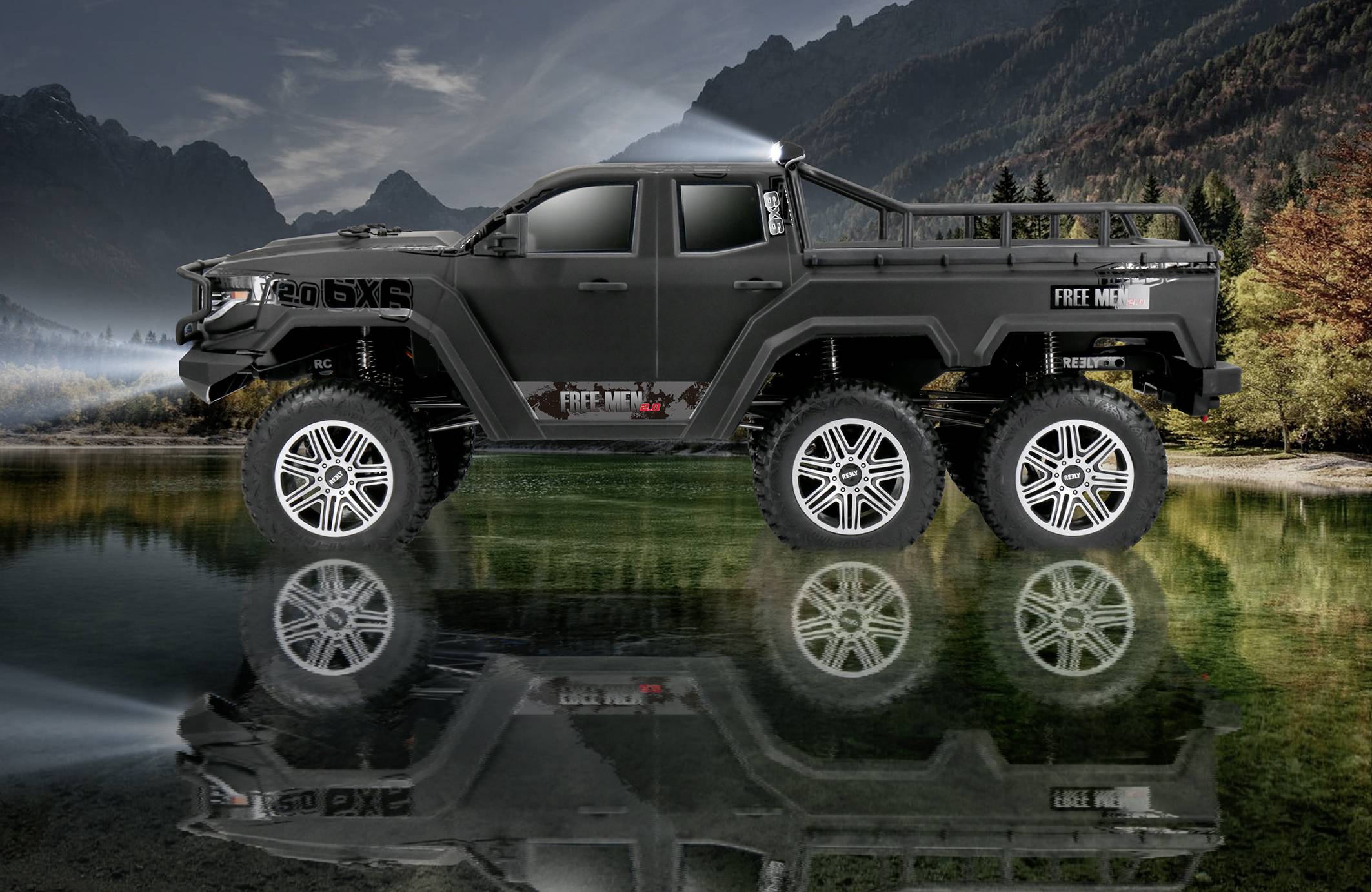 Reely FreeMen 2.0 6x6 Brushed 1:10 RC Modellauto Elektro Crawler Allradantrieb (6WD) 100% Premium RtR 2,4GHz inkl. Akku