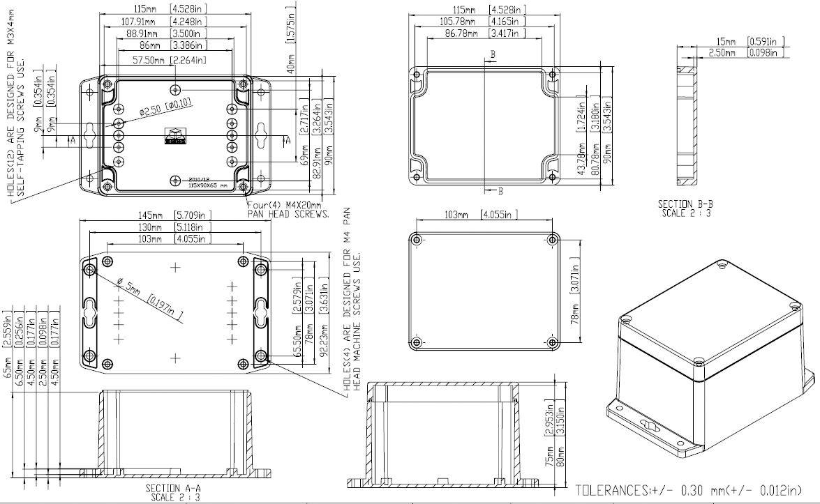 Gainta G221CMF Universal-Gehäuse 115 x 90 x 80 Polycarbonat Hellgrau, Klar 1St.