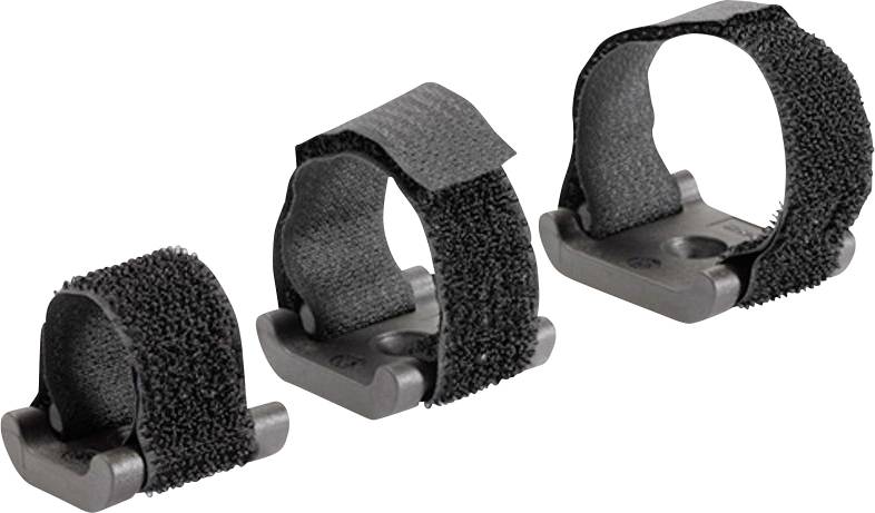 Hebotec Klettbandsockel zum Bündeln, mit Sockel, zum Anschrauben Haft- und Flauschteil (B x H) 30 m