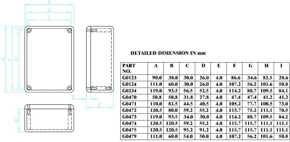 Gainta G0474 Gehäuse 120.5 x 120.5 x 59.2 Aluminium Aluminium legiert Aluminium (Natur) 1St.