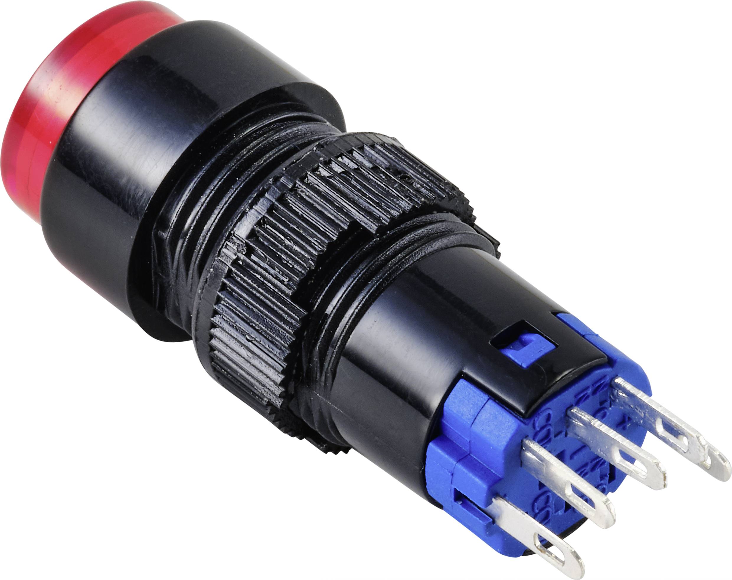 TRU COMPONENTS TC-9428060 LAS2Y-11/R/12V Drucktaster 250V 3A 1 x Aus/(Ein) tastend Rot IP40 1St.