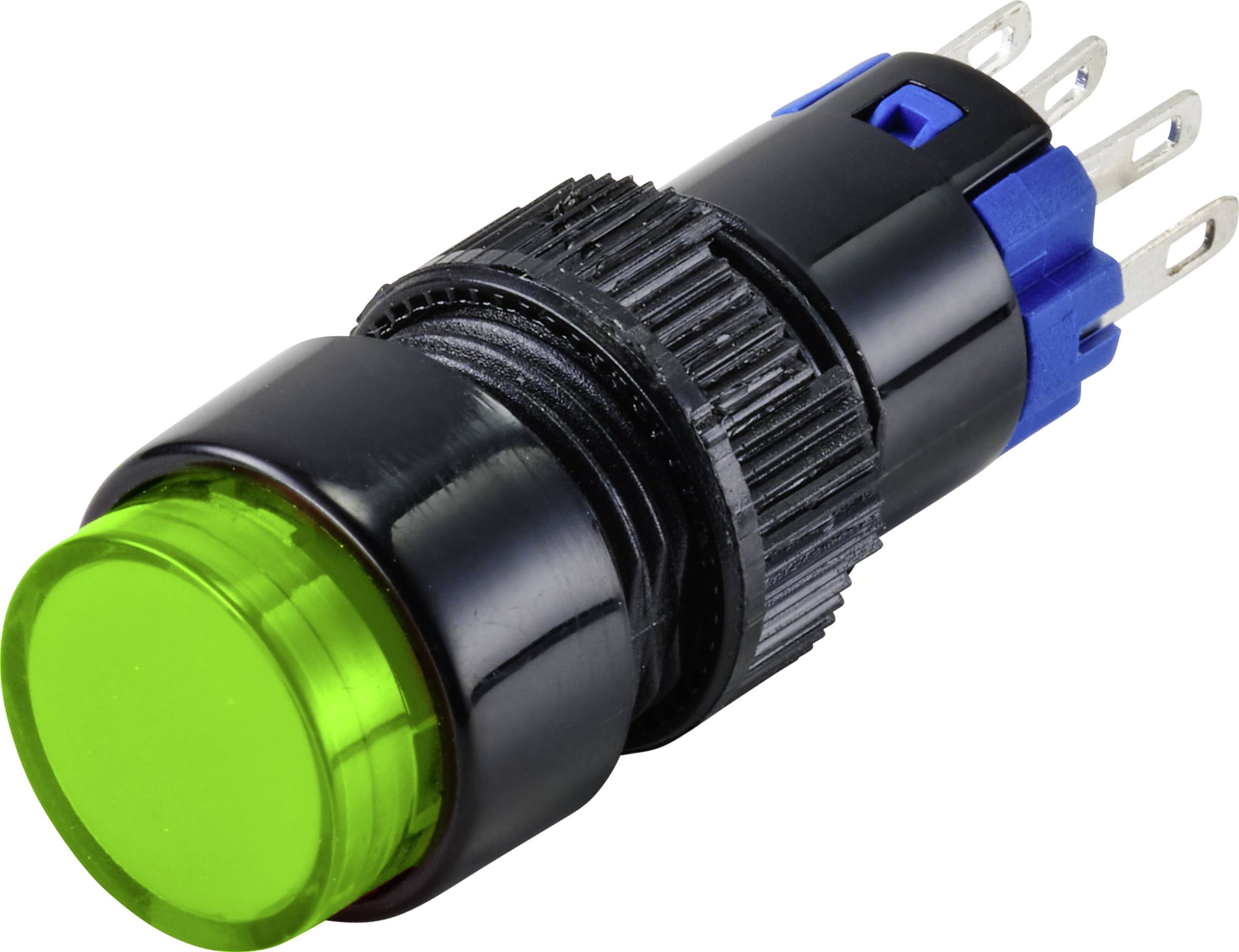 TRU COMPONENTS TC-9428064 LAS2Y-11/G/12V Drucktaster 250 V 3 A 1 x Aus/(Ein) tastend Grün IP40 1 St