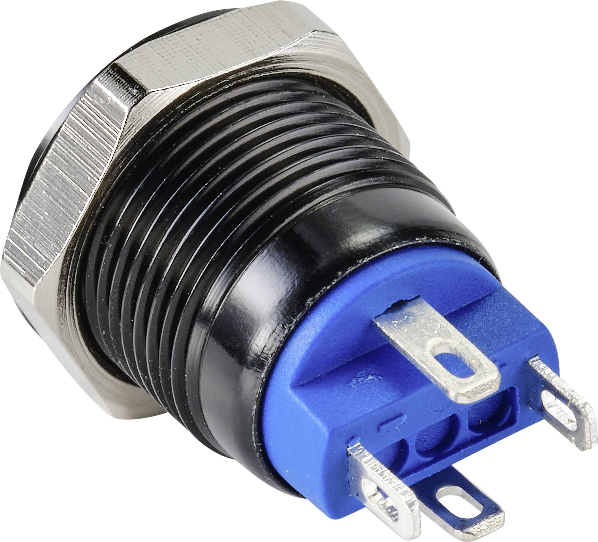 TRU COMPONENTS TC-9428156 GQ12-AF-10E/J/B/12V/A Drucktaster 48 V/DC 2A 1 x Aus/(Ein) tastend Blau IP67 (Front) 1St.